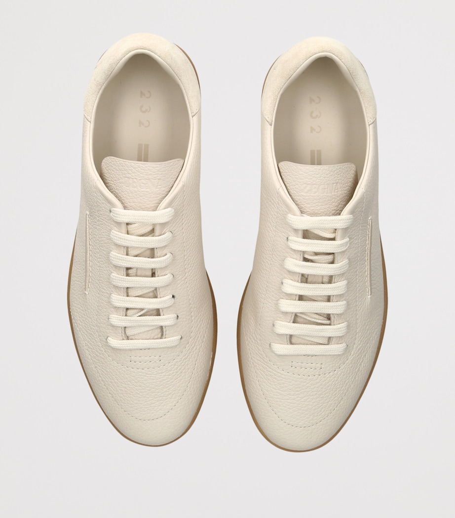Zegna Leather 232 Sneakers White Image 2