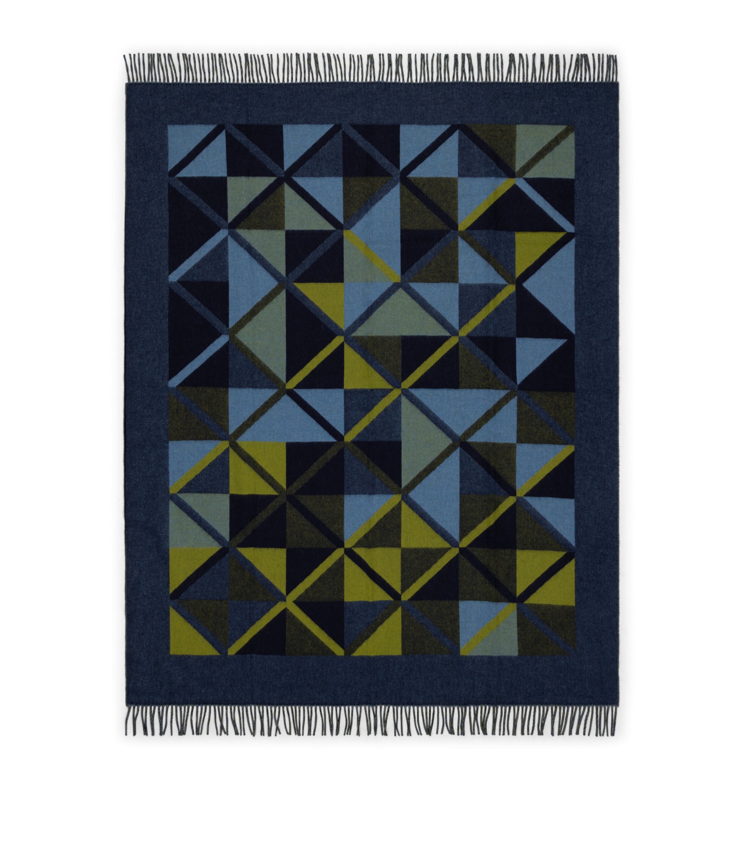 Begg x Co Cashmere Dallas Marquet Throw (140cm x 180cm) Bamboo Blue Image 2
