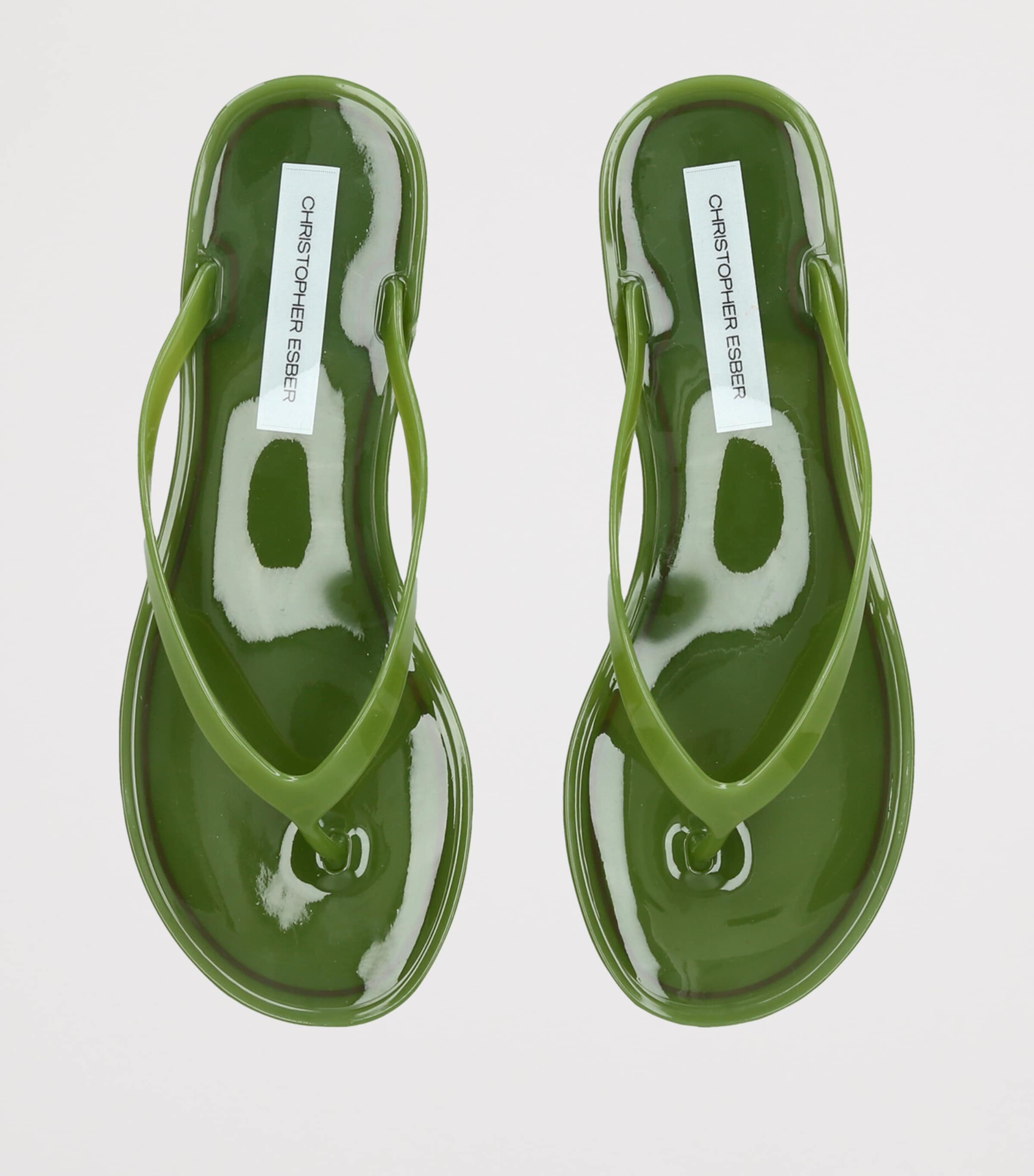 Christopher Esber Jo Flip Flops Green Image 3