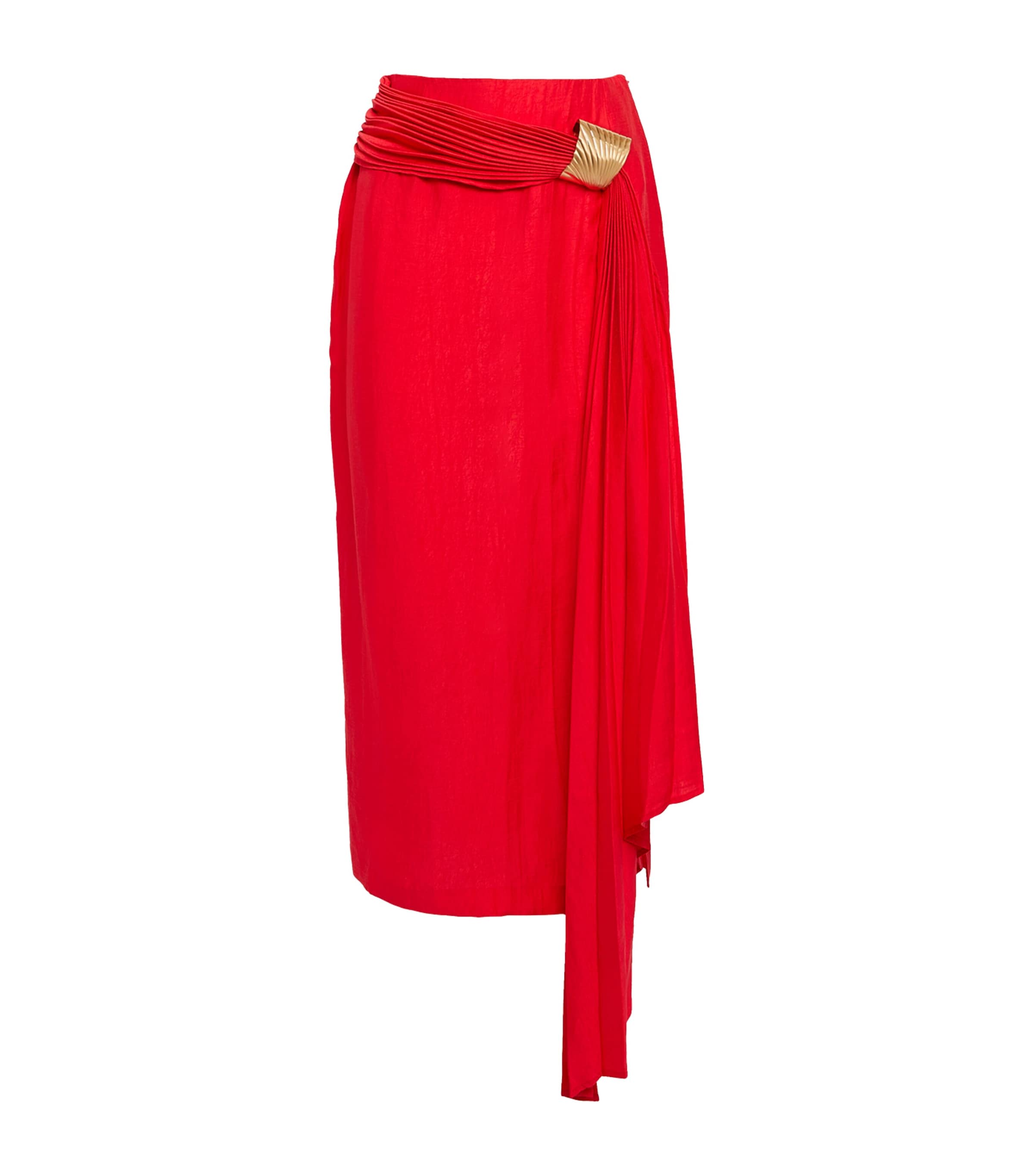 Shop Cult Gaia Caroline Midi Skirt In Red