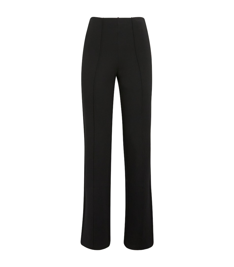 High-Waist Pintuck Straight Leg Trousers OBSIDIAN Image 1