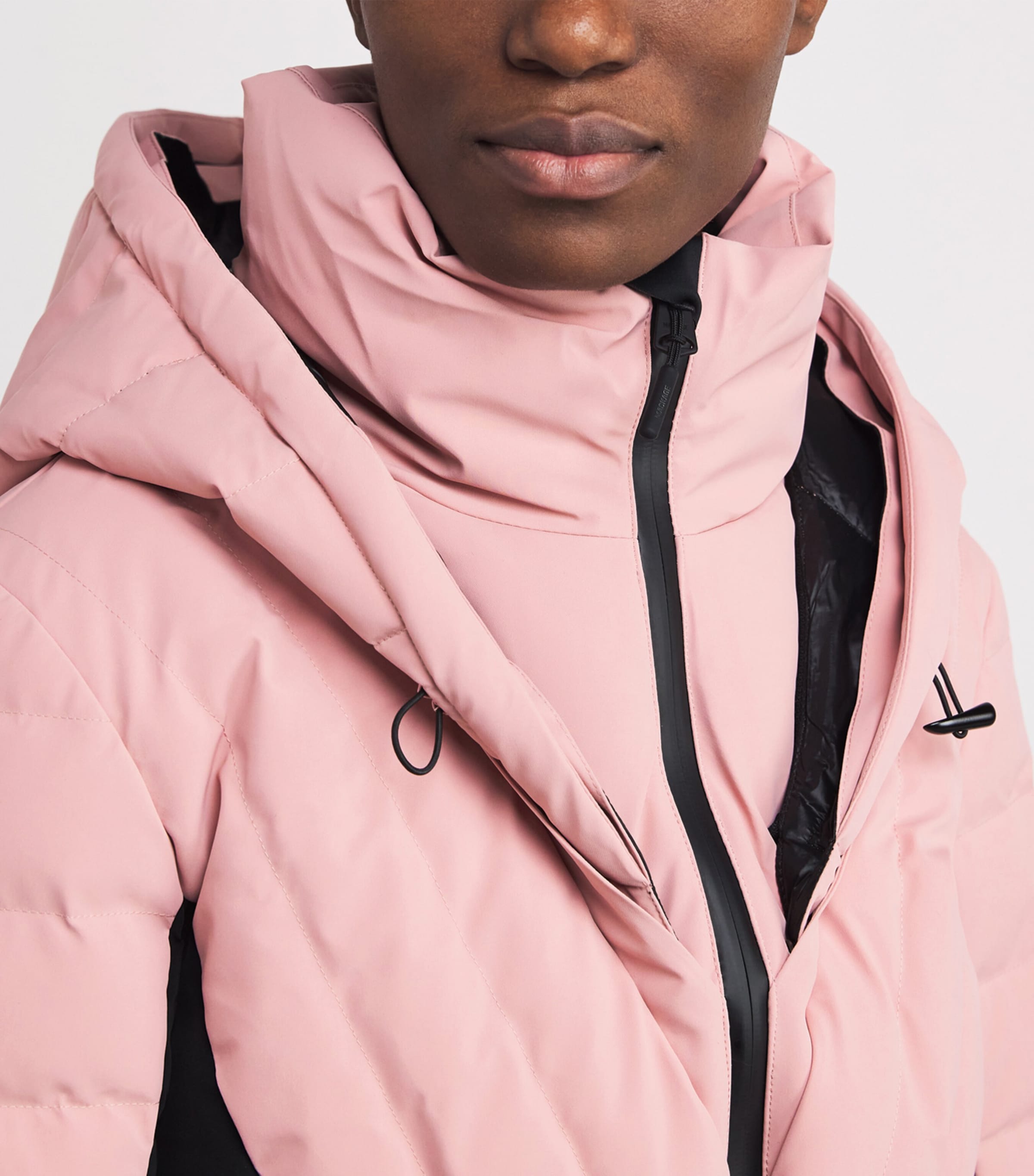 Down Fox Fur-Trim Elita-ZR Ski Jacket BLUSH Image 6