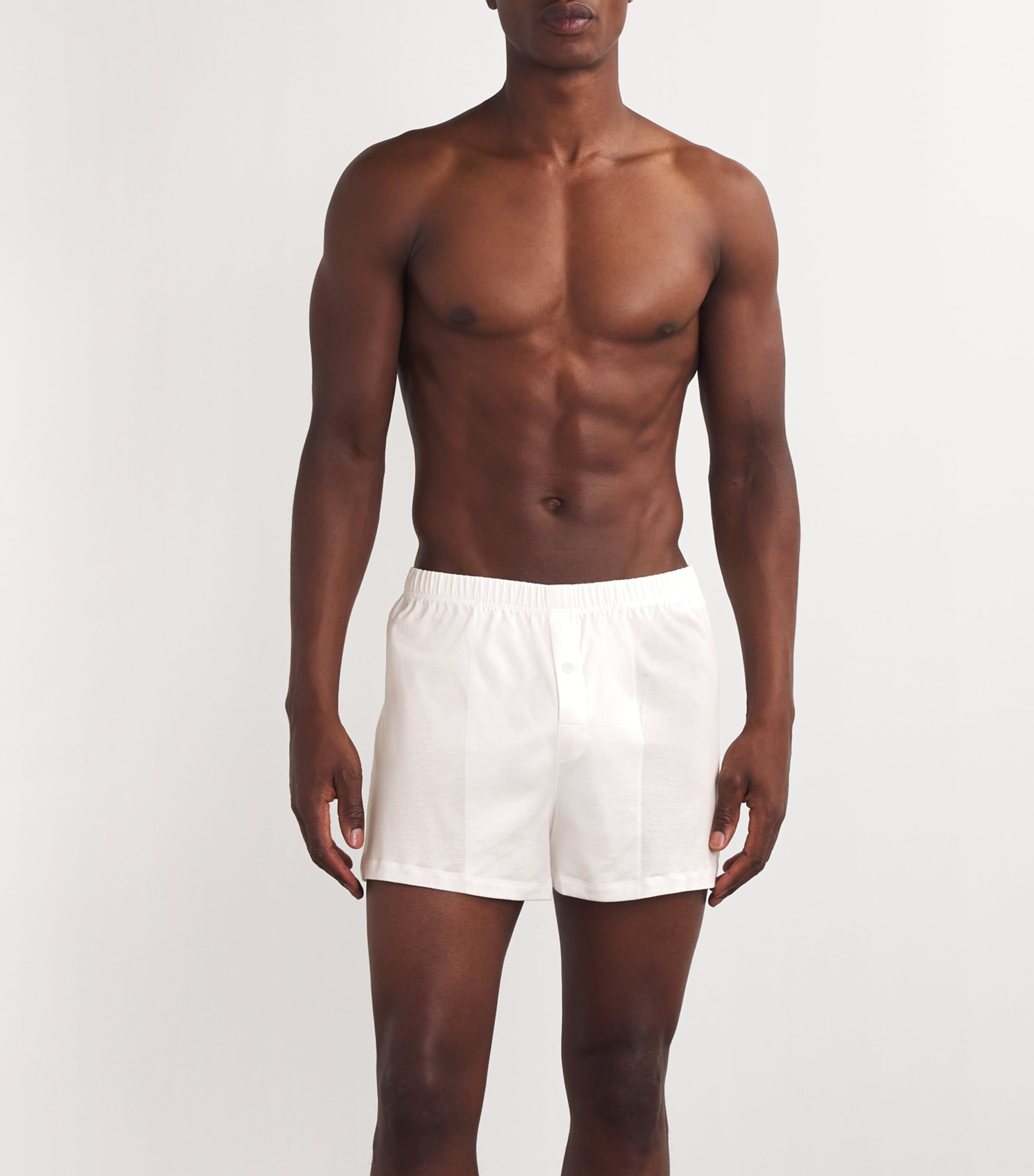 Cotton Boxer Shorts 101 WHITE Image 2