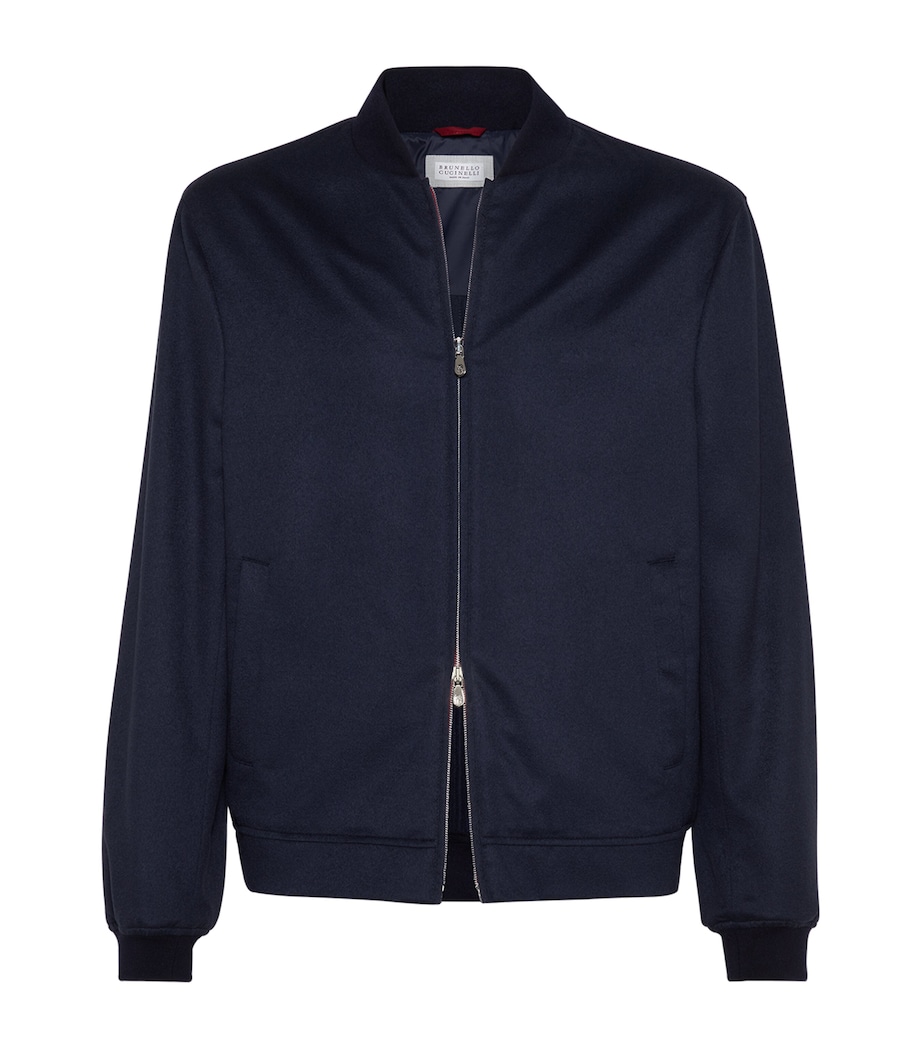 Cashmere Flannel Bomber Jacket CU926 Image 1