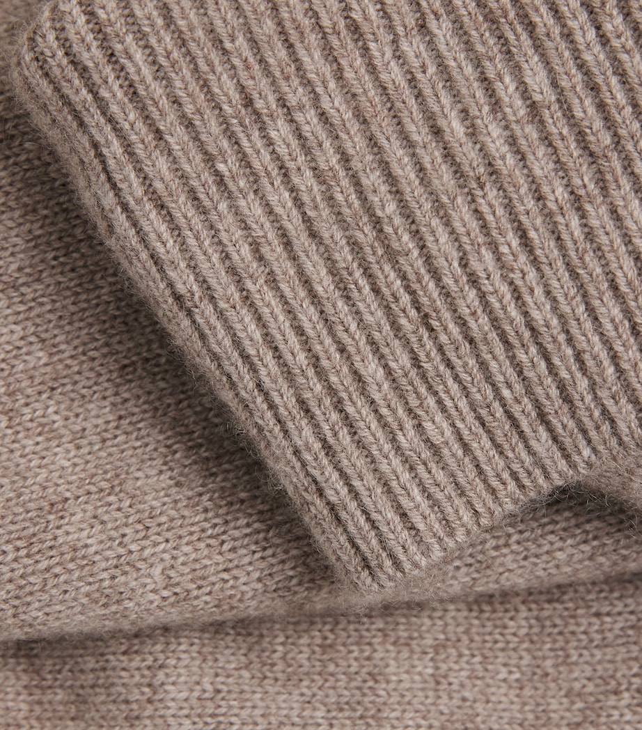 Knit Foldover Sweatpants LINEN Image 5
