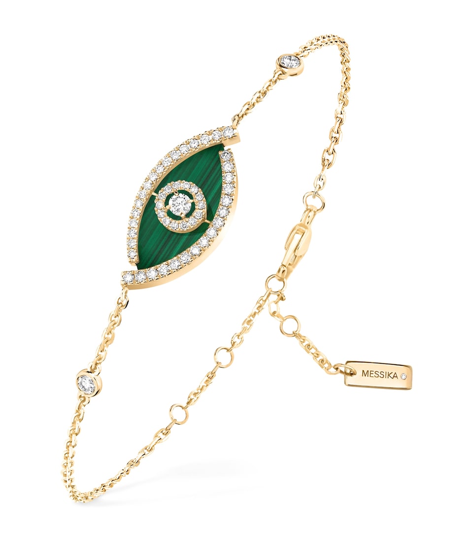 Messika Lucky Eye Yellow Gold and Malachite Bracelet Yellow Gold