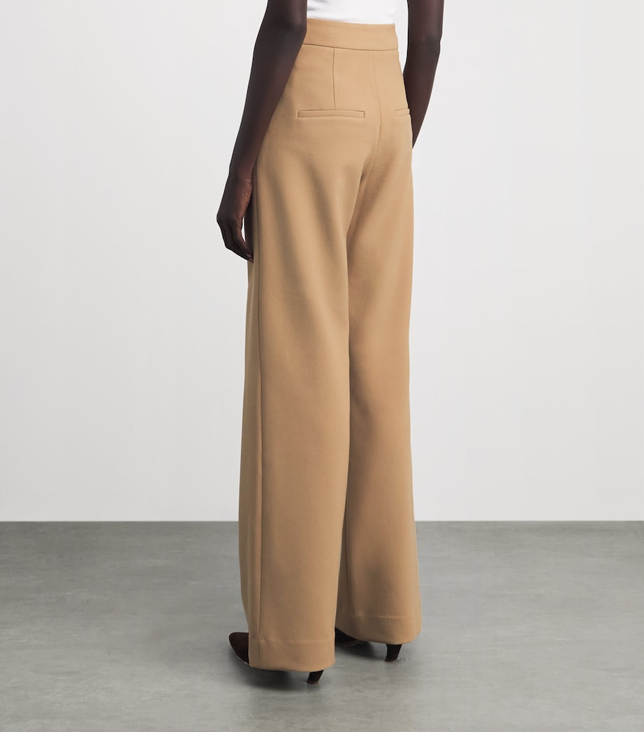 Veronica Beard Womens Tonelli Wide-Leg Trousers Heritage Khaki Image 5