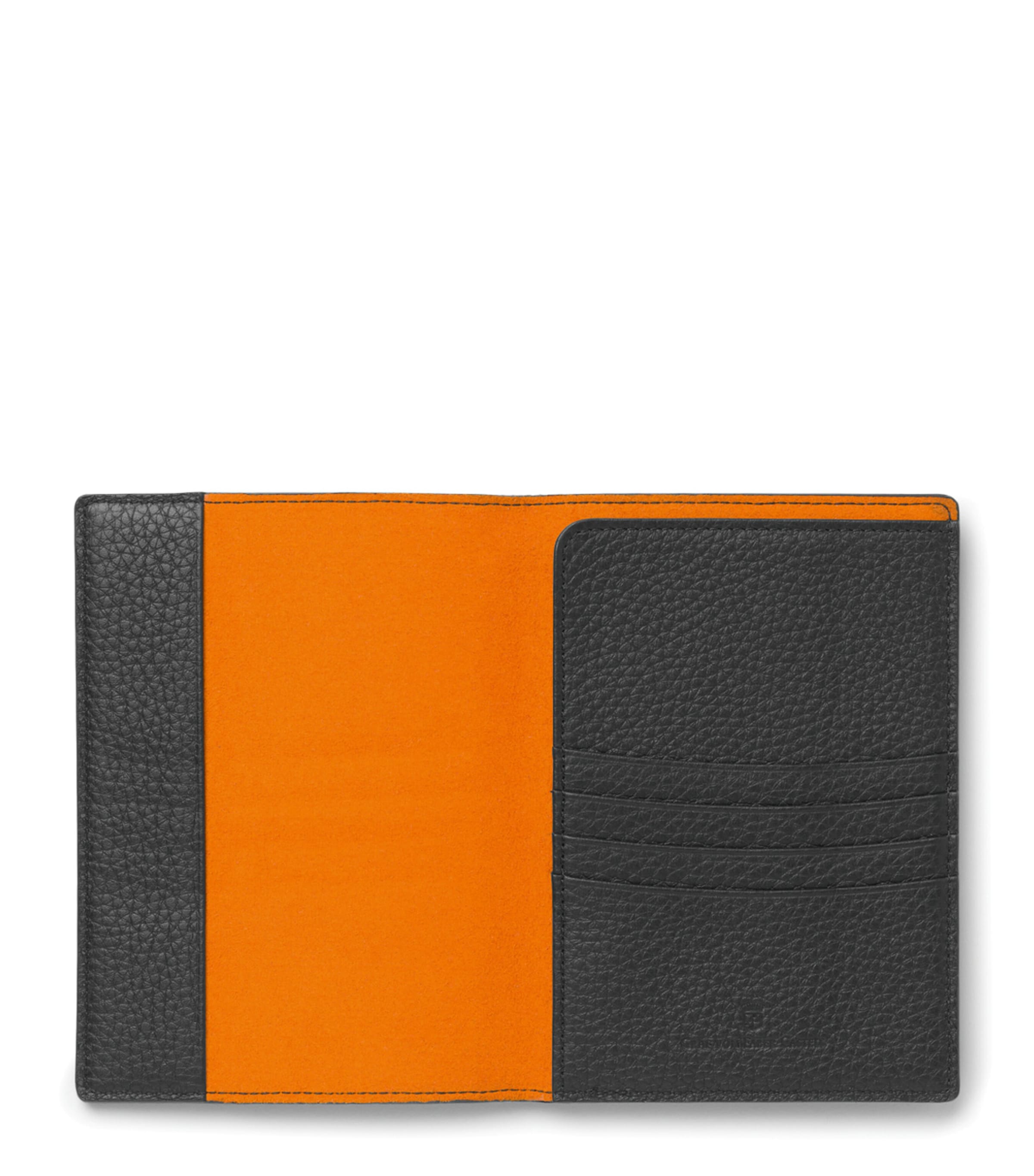 Graf Von Faber-castell Leather Passport Holder In Black
