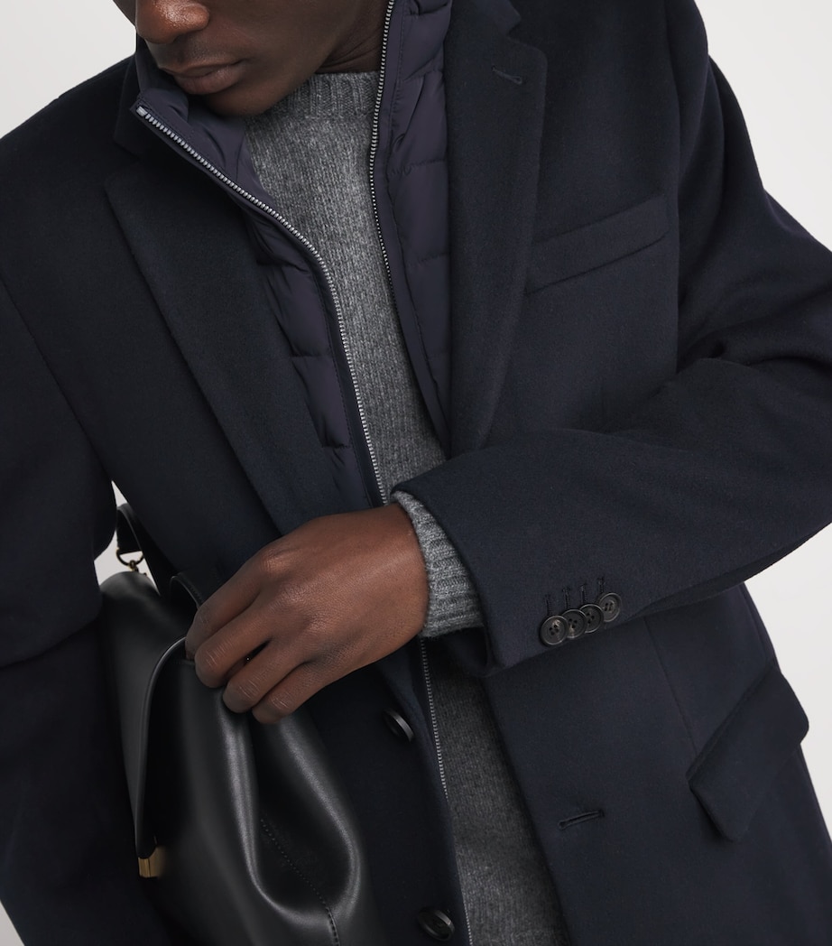 Wool Removable-Bib Coat NAVY A Image 7