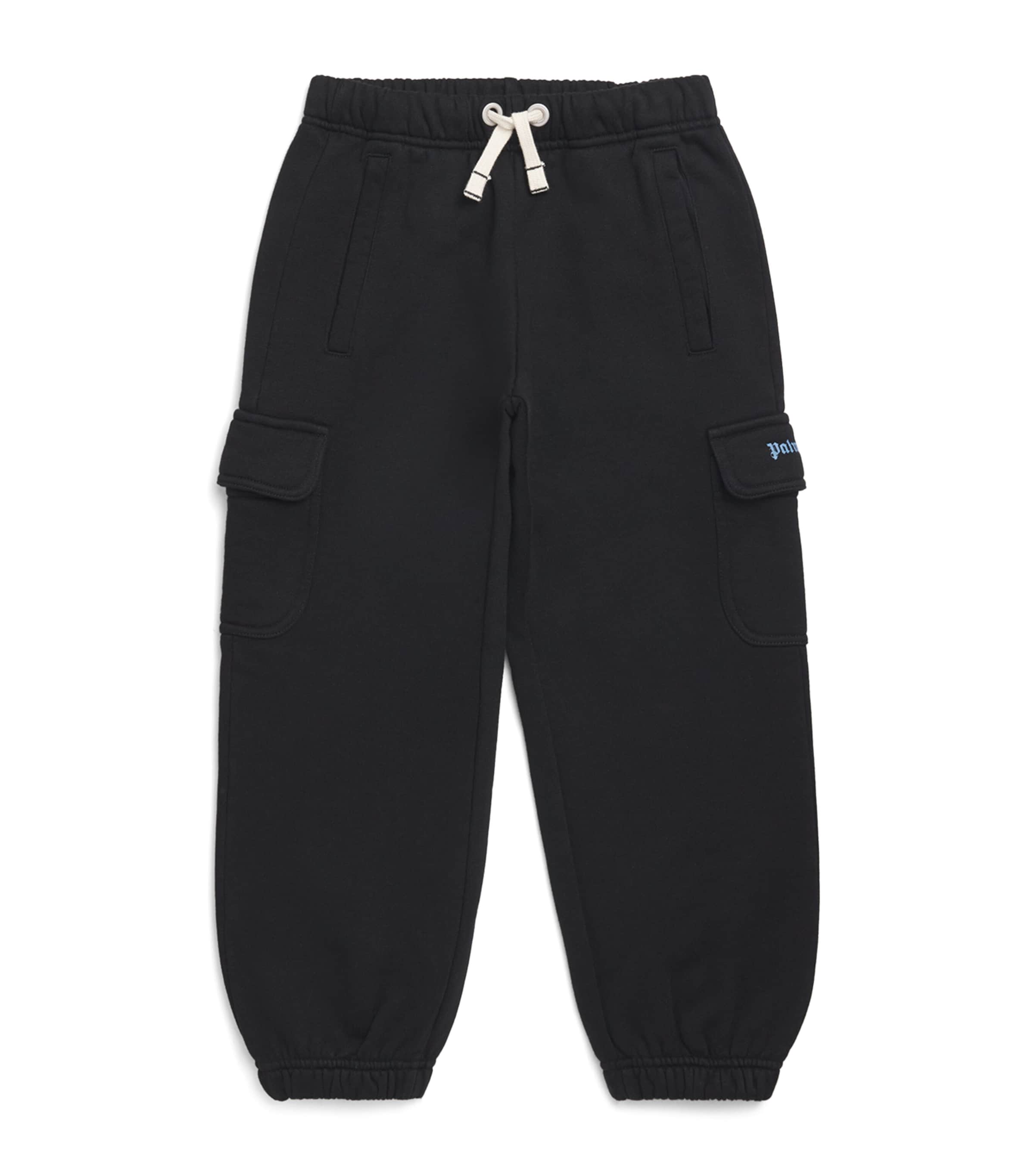 Cotton Logo Sweatpants (4-12+ Years) 1040BLACK-LIGHT BLUE Image 1