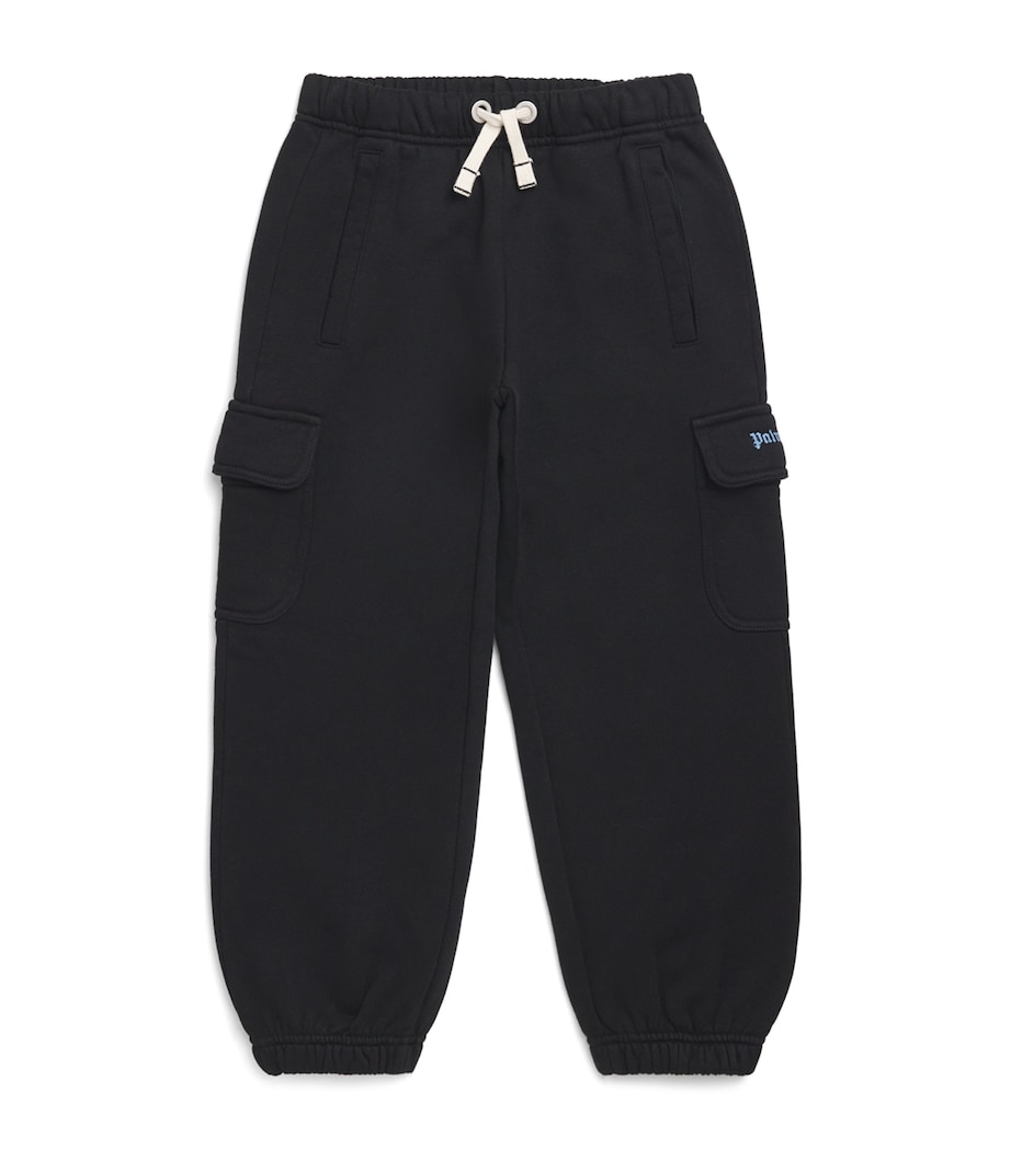 Cotton Logo Sweatpants (4-12+ Years) 1040BLACK-LIGHT BLUE Image 1