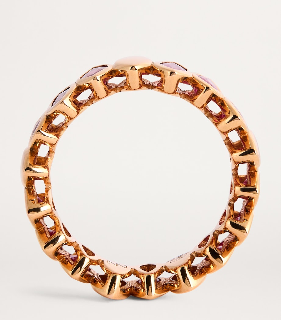 Rose Gold and Ruby Navette Ring ROSE GOLD Image 4