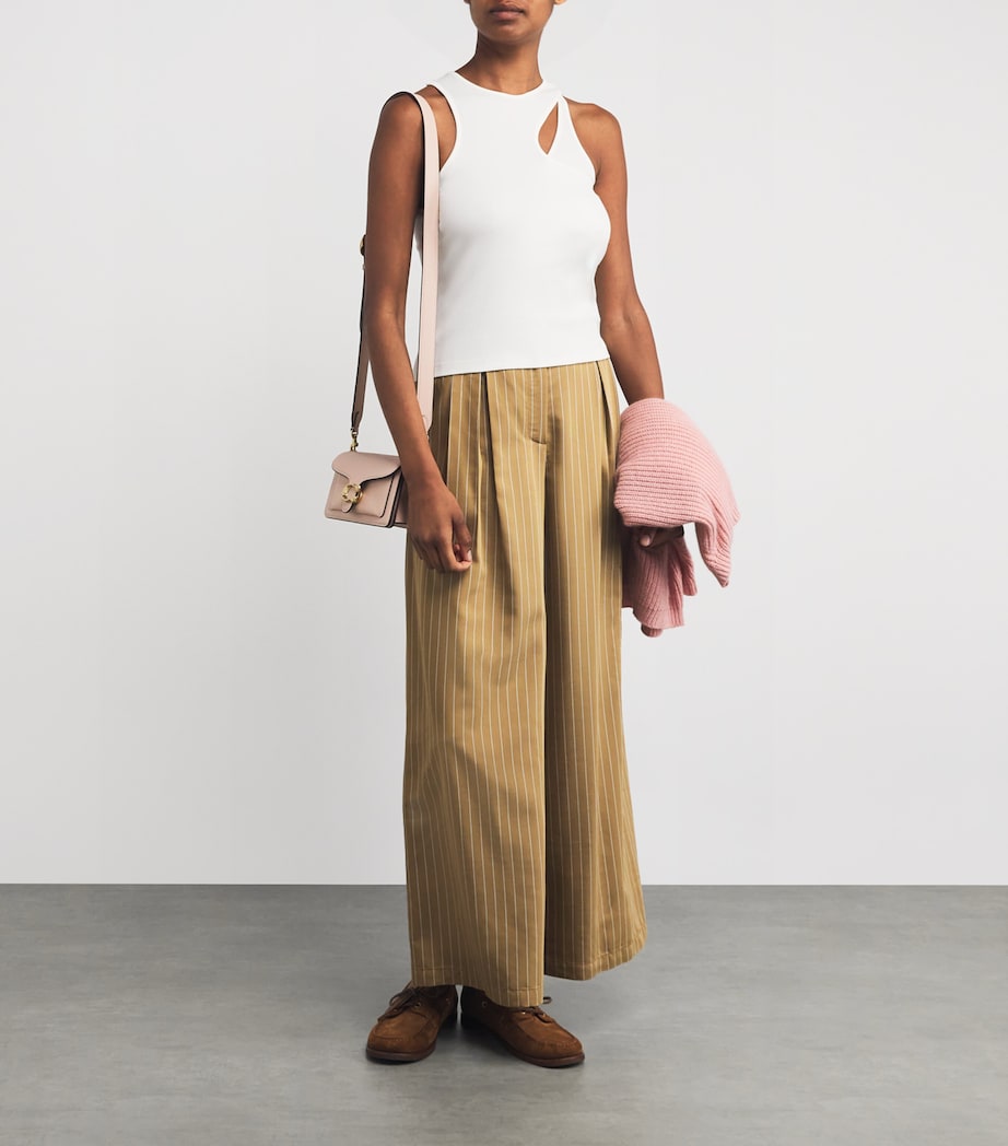 Stretch-Cotton Cut-Out Tank Top WOOL WHITE Image 2