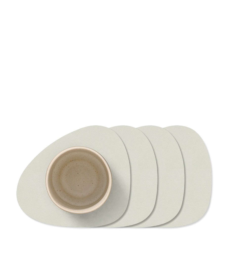 Set of 4 Nupo Curve Coasters LINEN Image 1