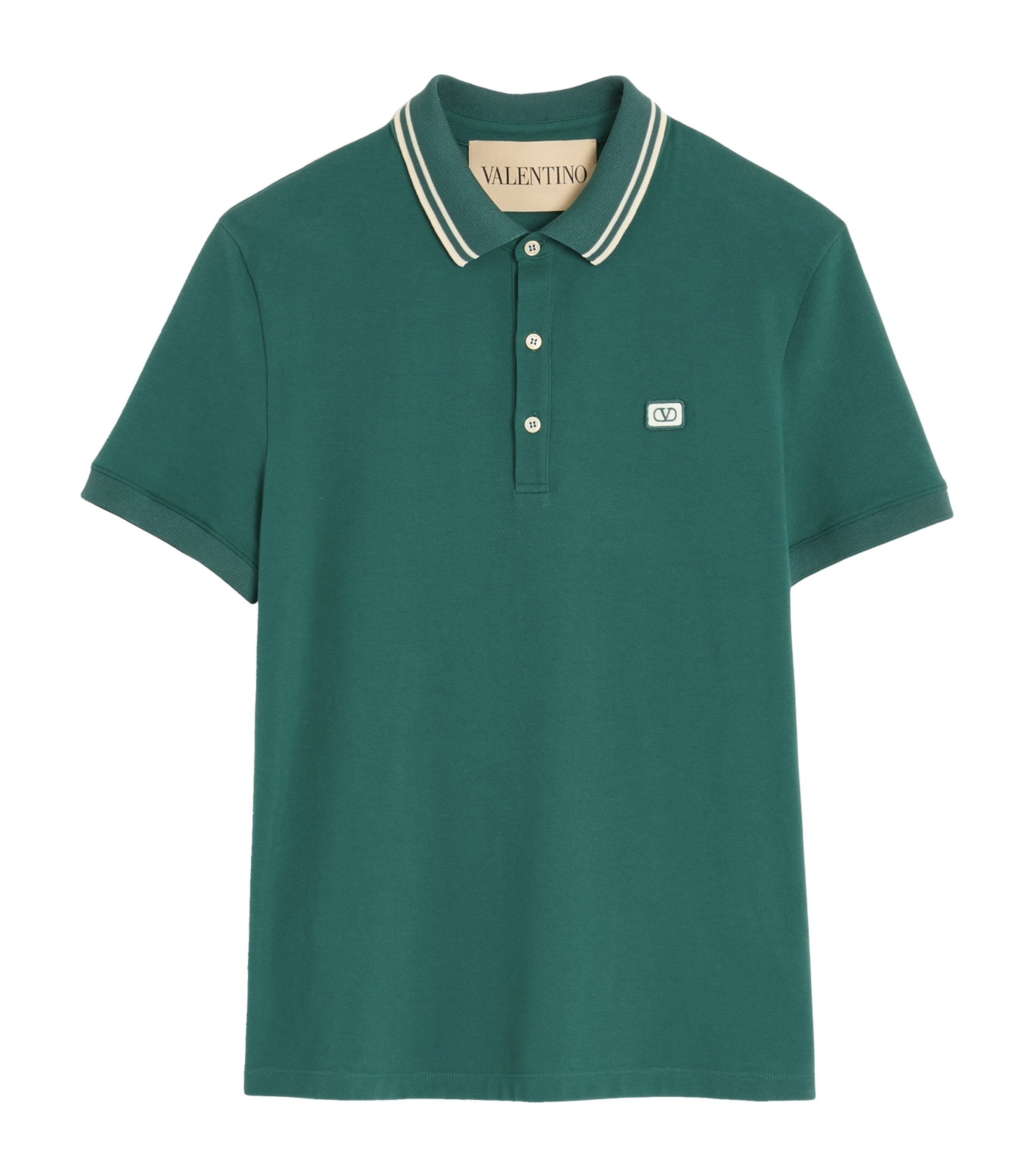 Valentino Vlogo Signature Polo Shirt In Green