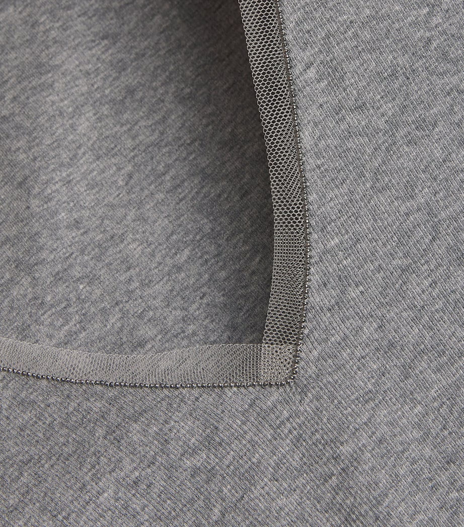 Embellished Mesh-Trim Sweater 8132 ROCCIA Image 5