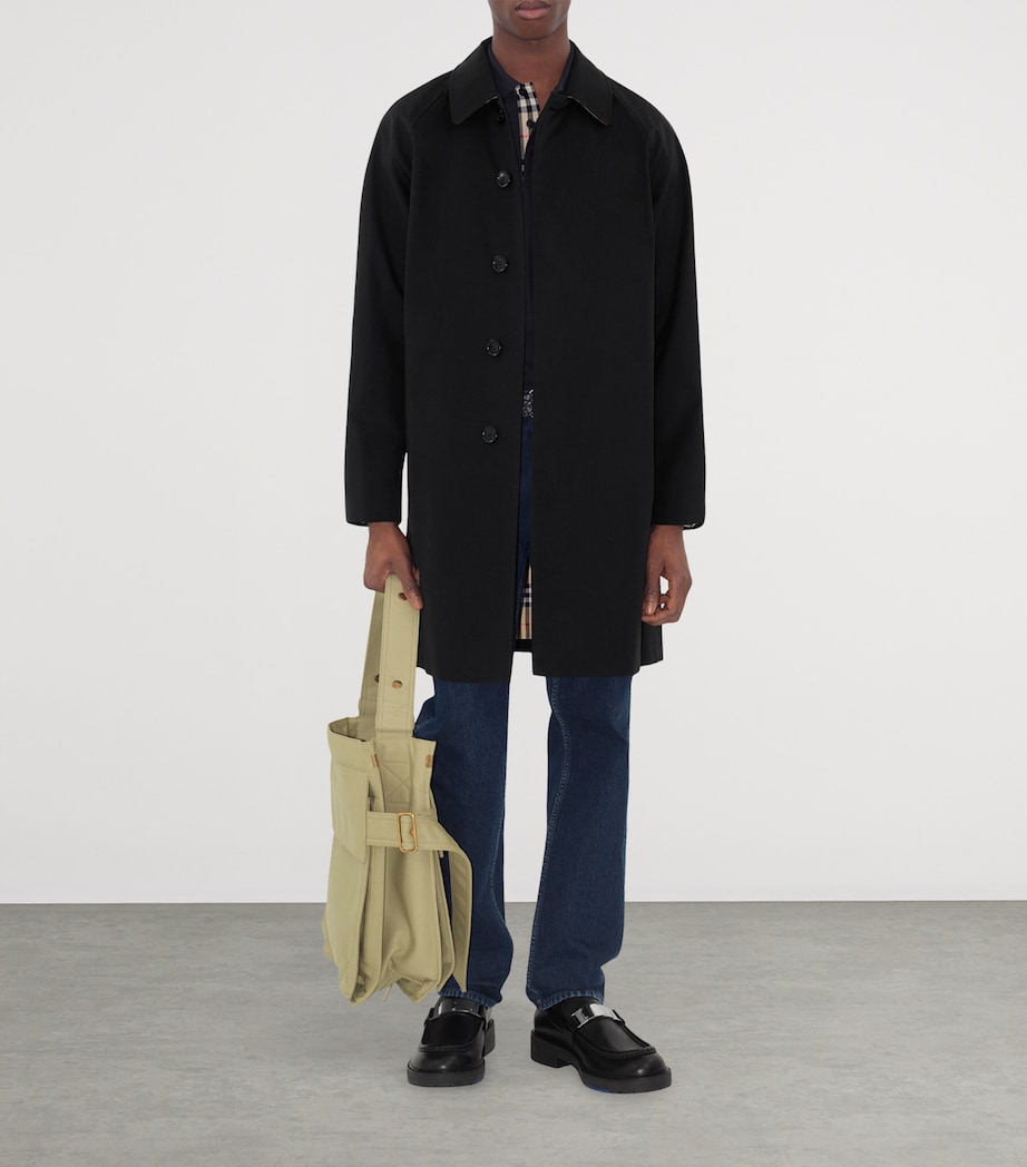 Cotton Camden Heritage Mid-Length Car Coat BLACK Image 2