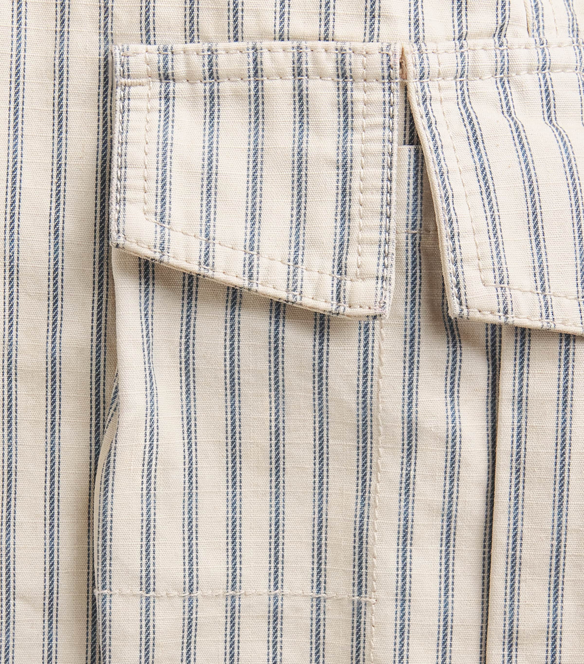 424 Mens Cotton Cargo Pants White/blu Image 6