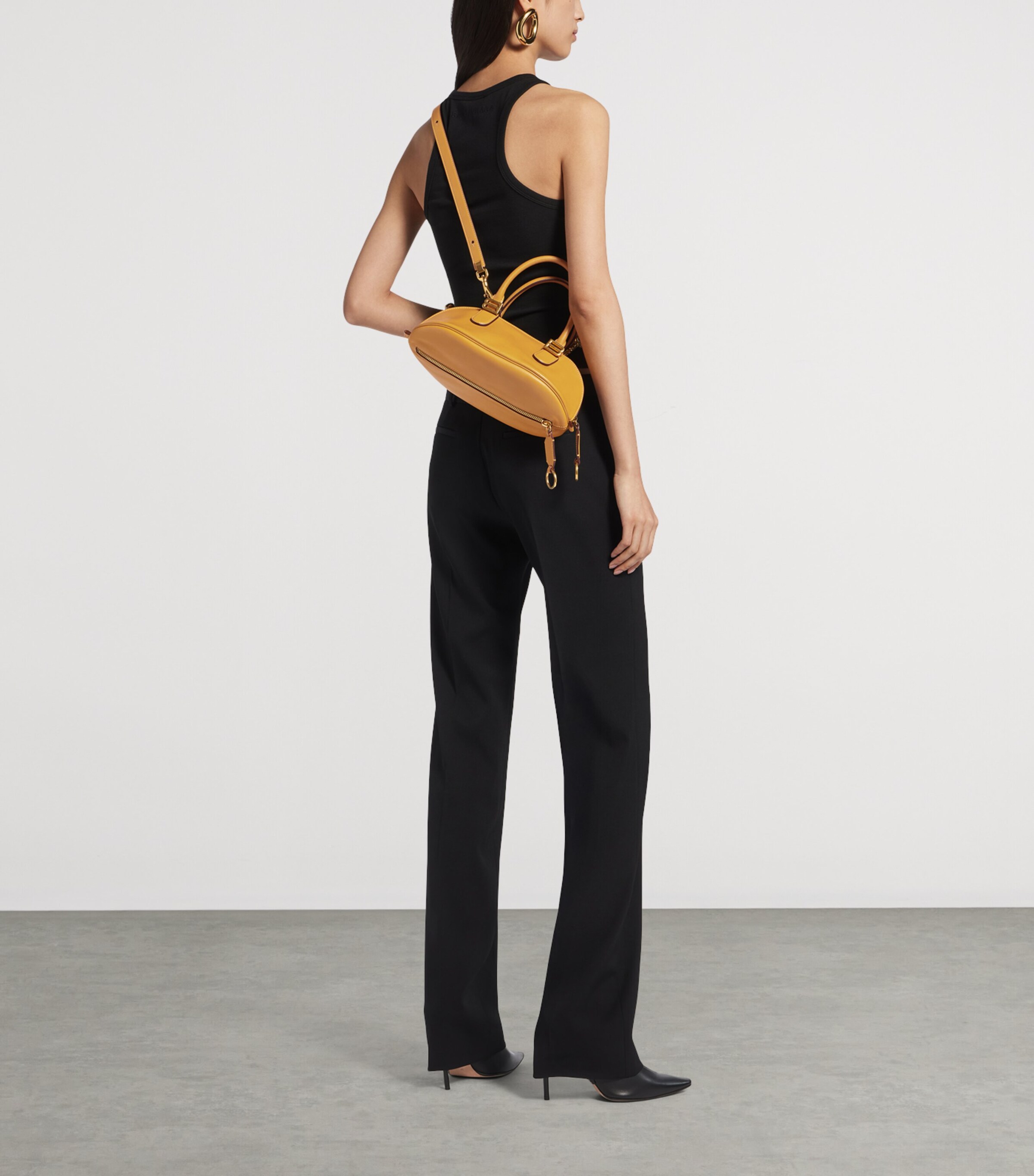 Balenciaga Mini Calfskin Bolero Bowling Top-Handle Bag Image 4