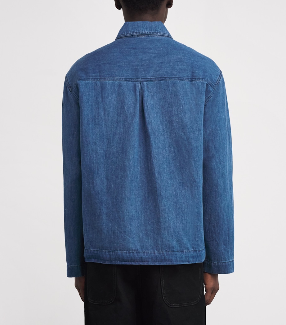 Cotton-Hemp Chore Denim Jacket DENIM Image 4