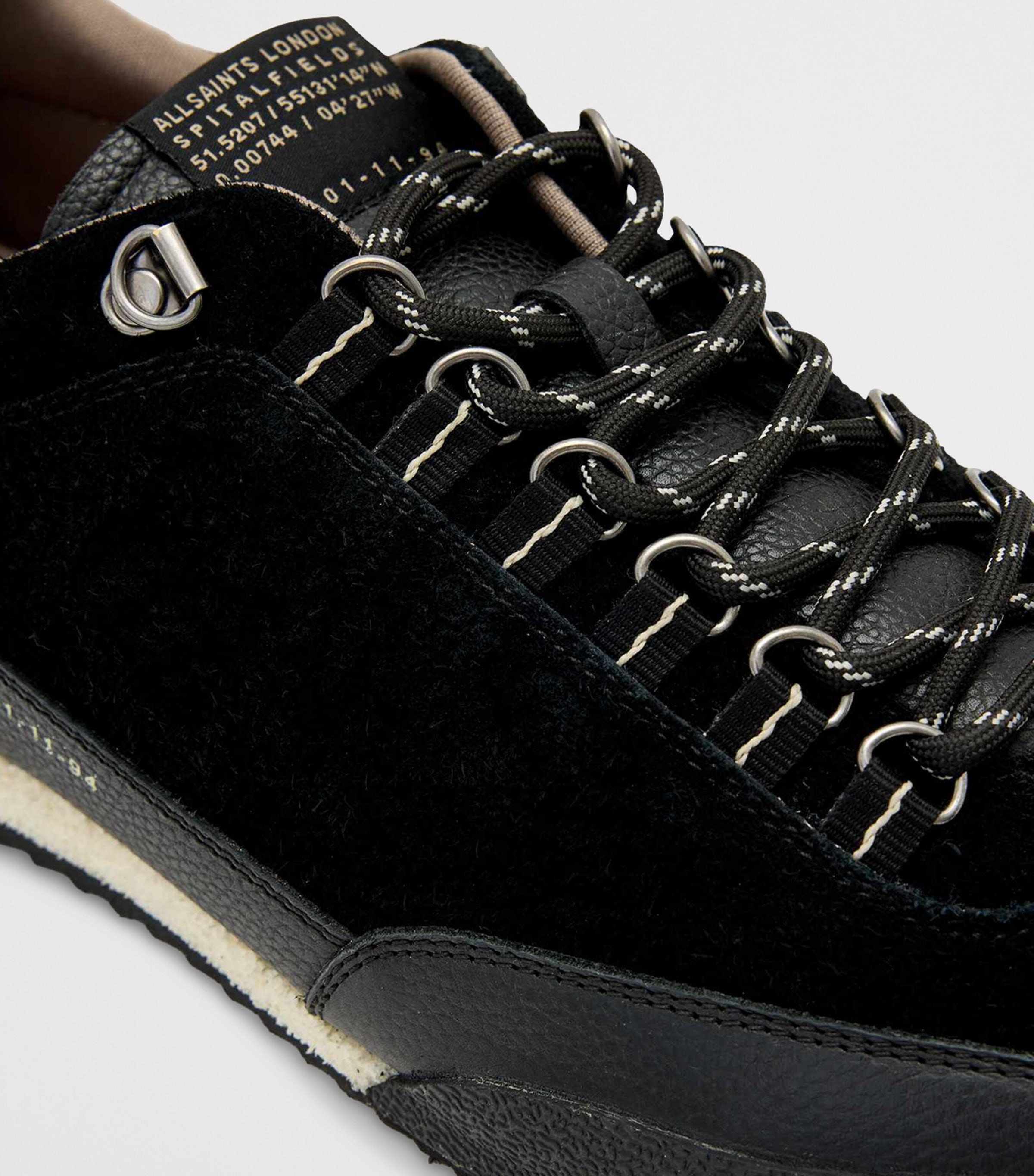 AllSaints Leather Harri Sneakers Black Image 4