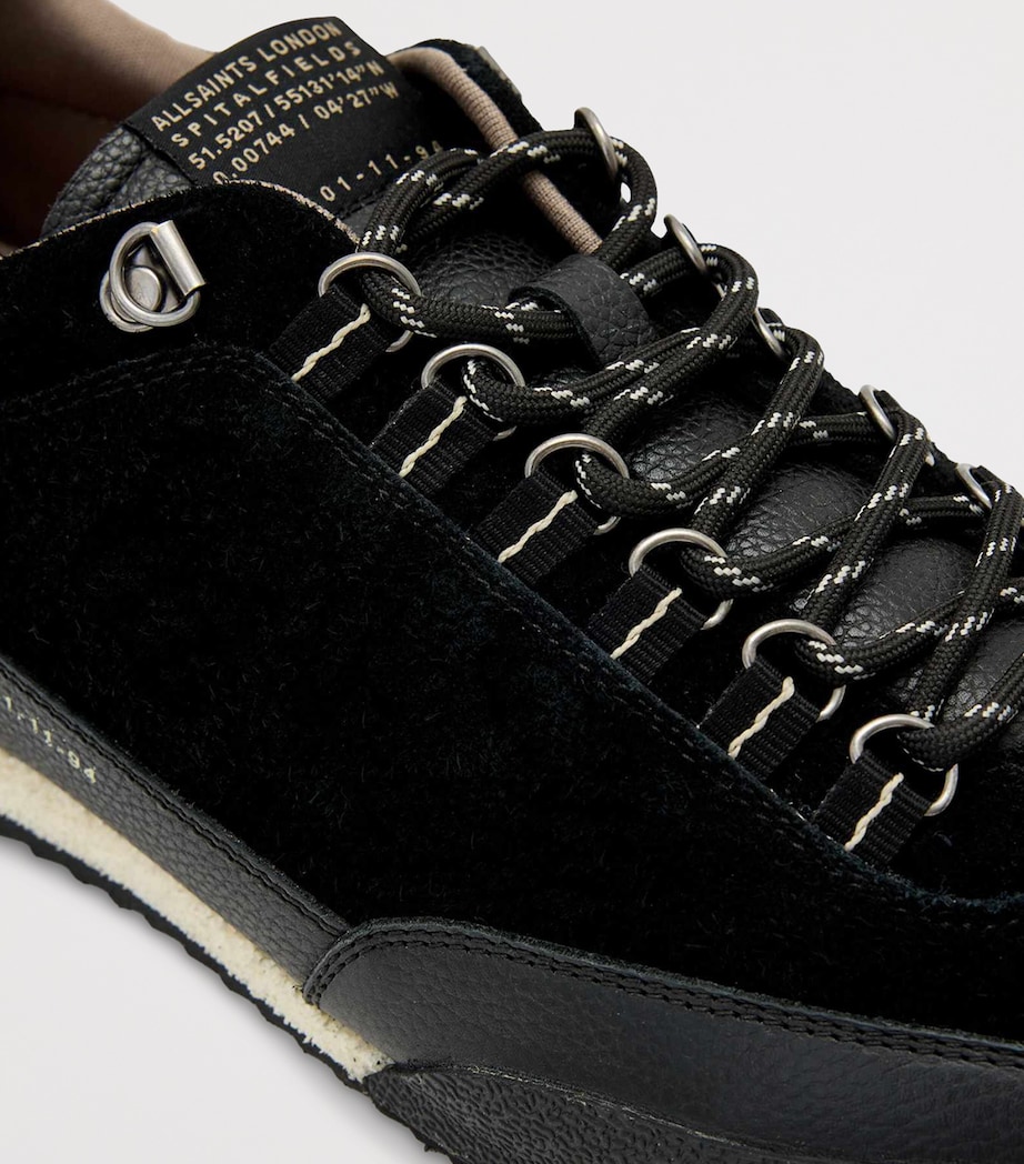 AllSaints Leather Harri Sneakers Black Image 4