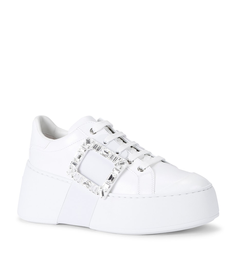 Leather Viv Skate Platform Sneakers WHITE Image 3
