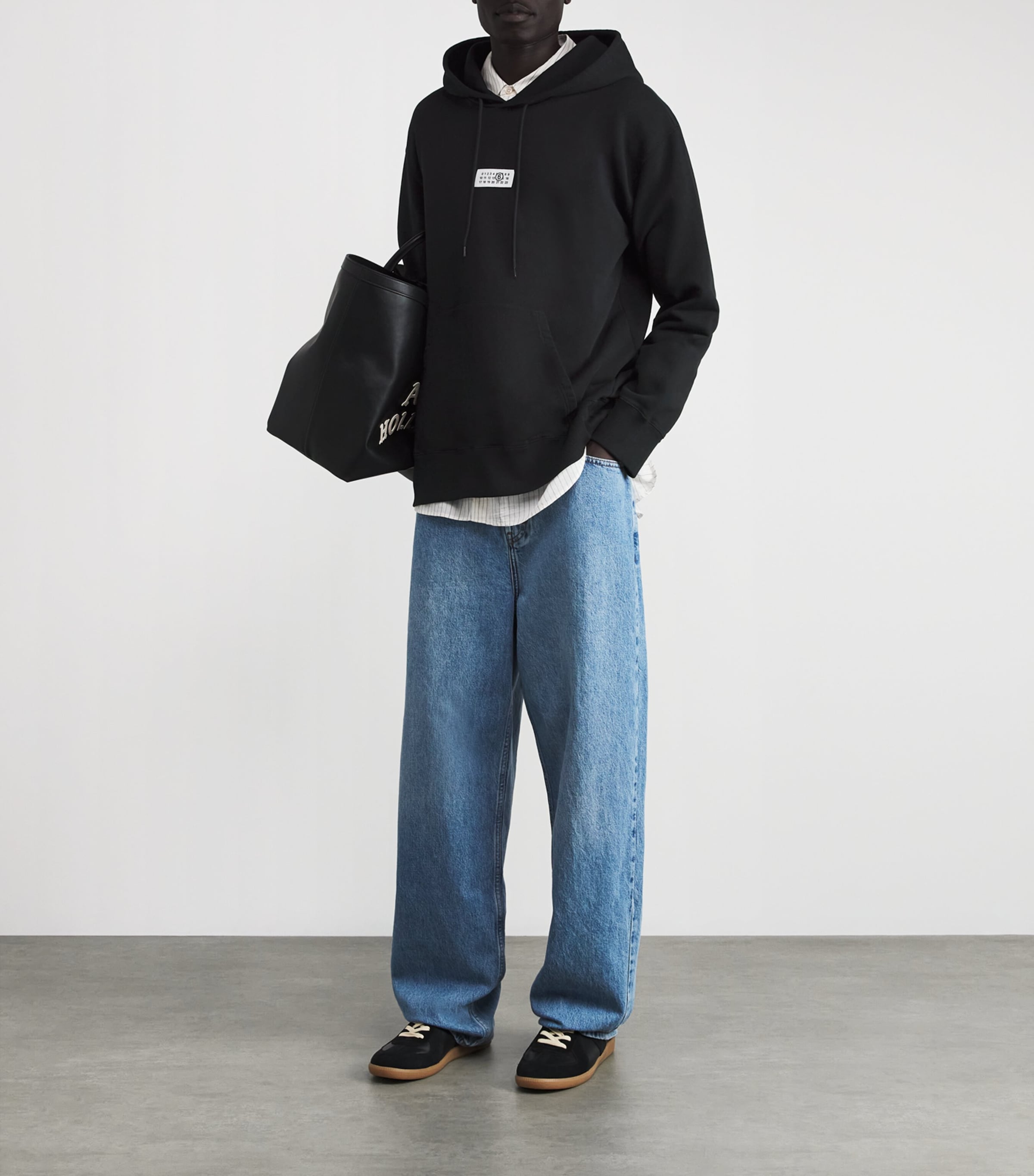 Cotton Numeric Tab Hoodie 900 - BLACK Image 2