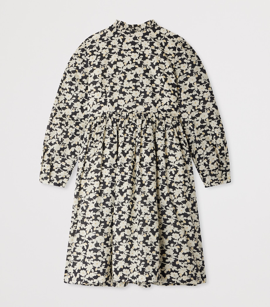Organic Cotton Floral Dress (4-14 Years) FLEURS NOIR Image 2