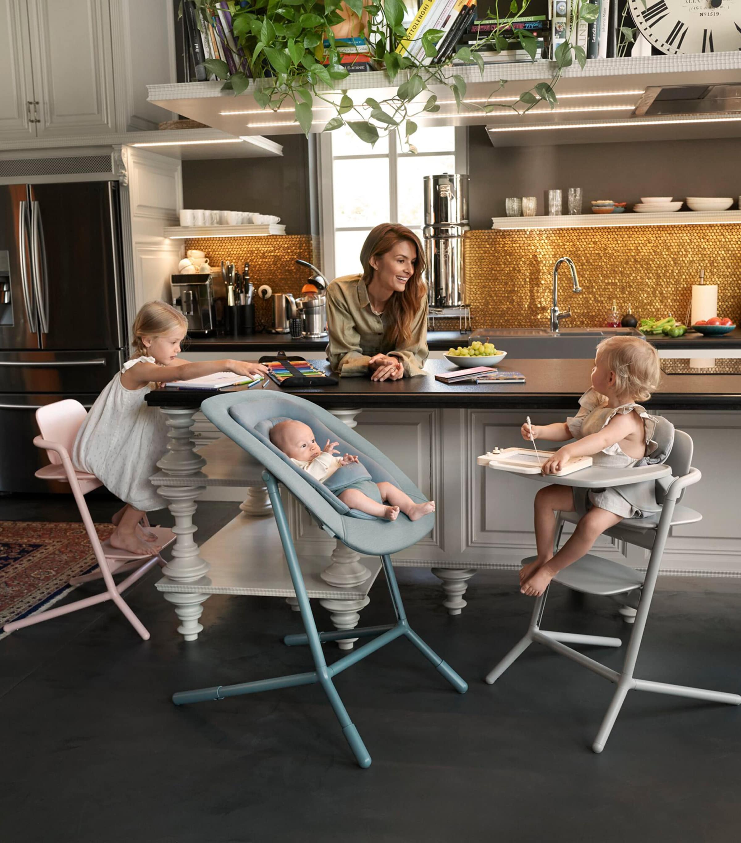 LEMO High Chair 4-in-1 Set - Stone Blue MID BLUE Image 7