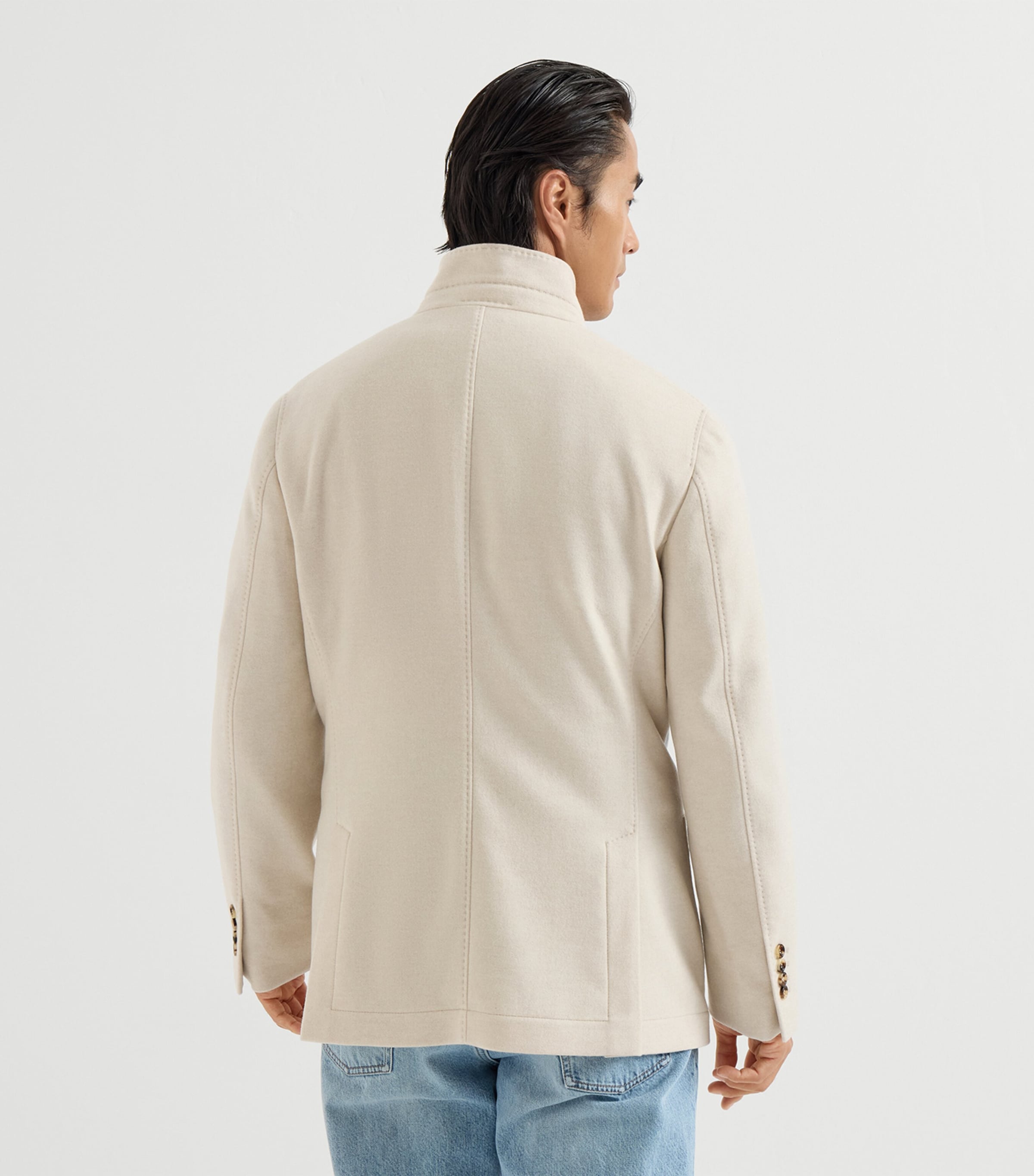 Brunello Cucinelli Mens Cashmere Water-Resistant Coat Image 3