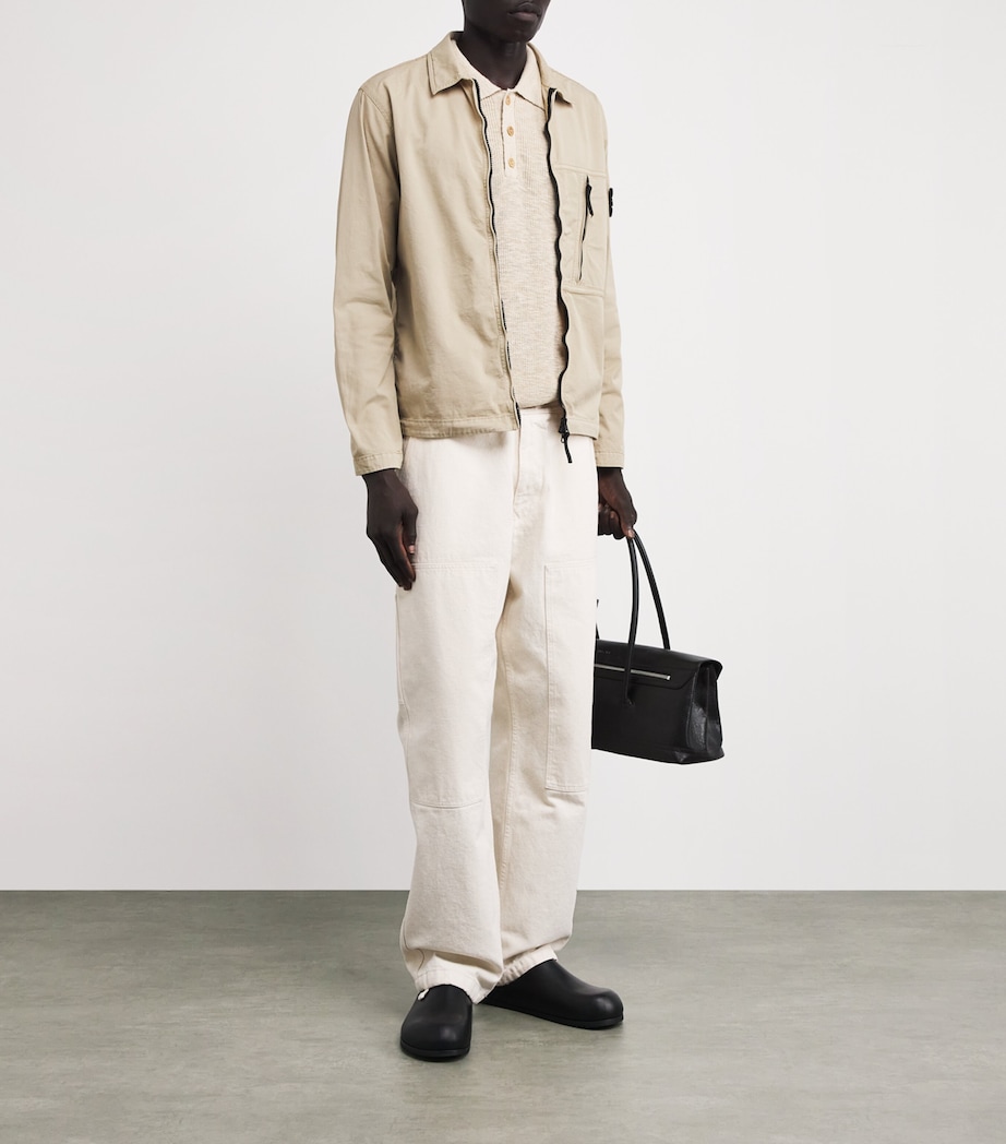 Stretch-Supima Cotton Twill Overshirt V009A Image 2