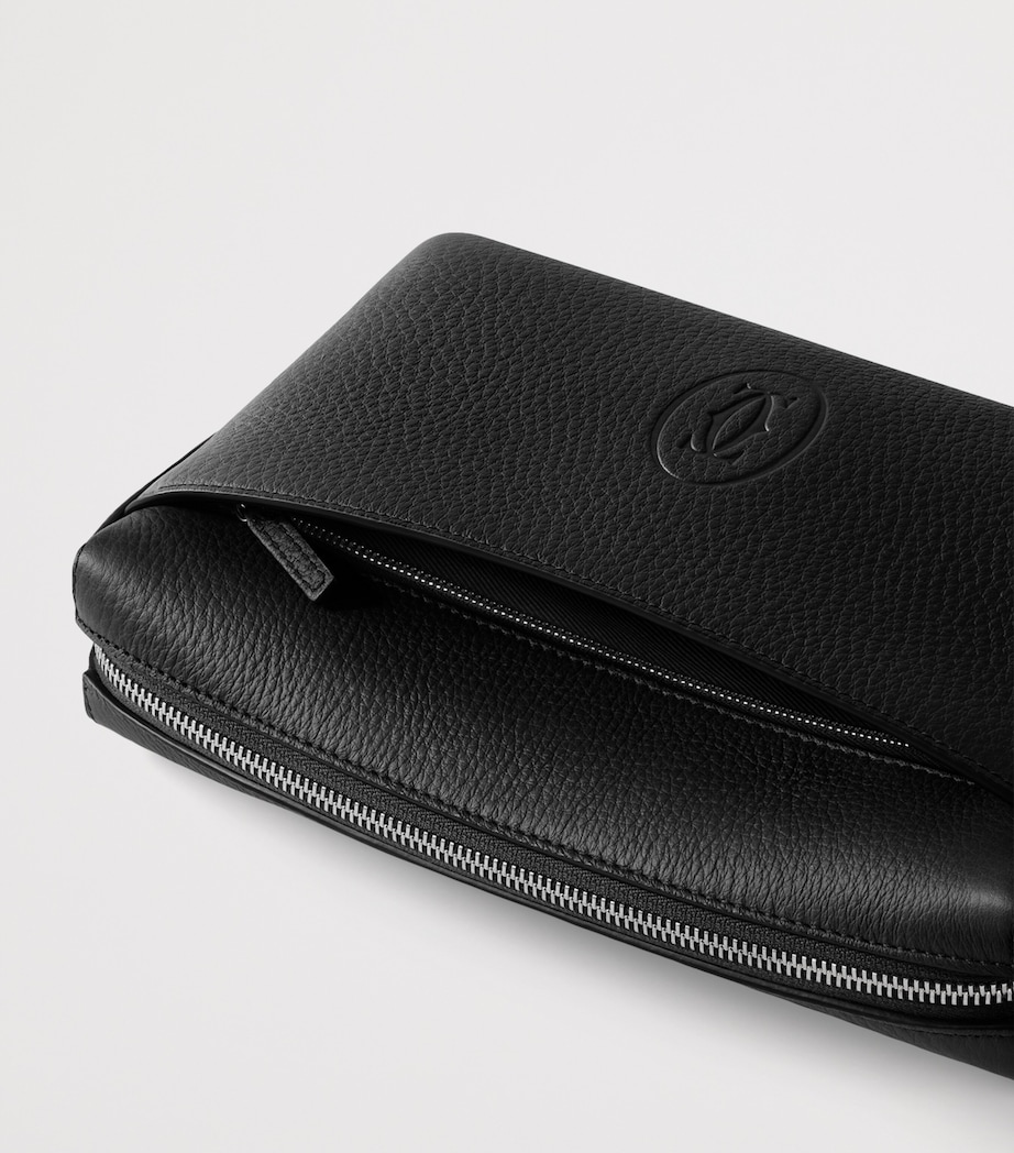 Cartier Small Calfskin Must de Cartier Pouch Black Image 6