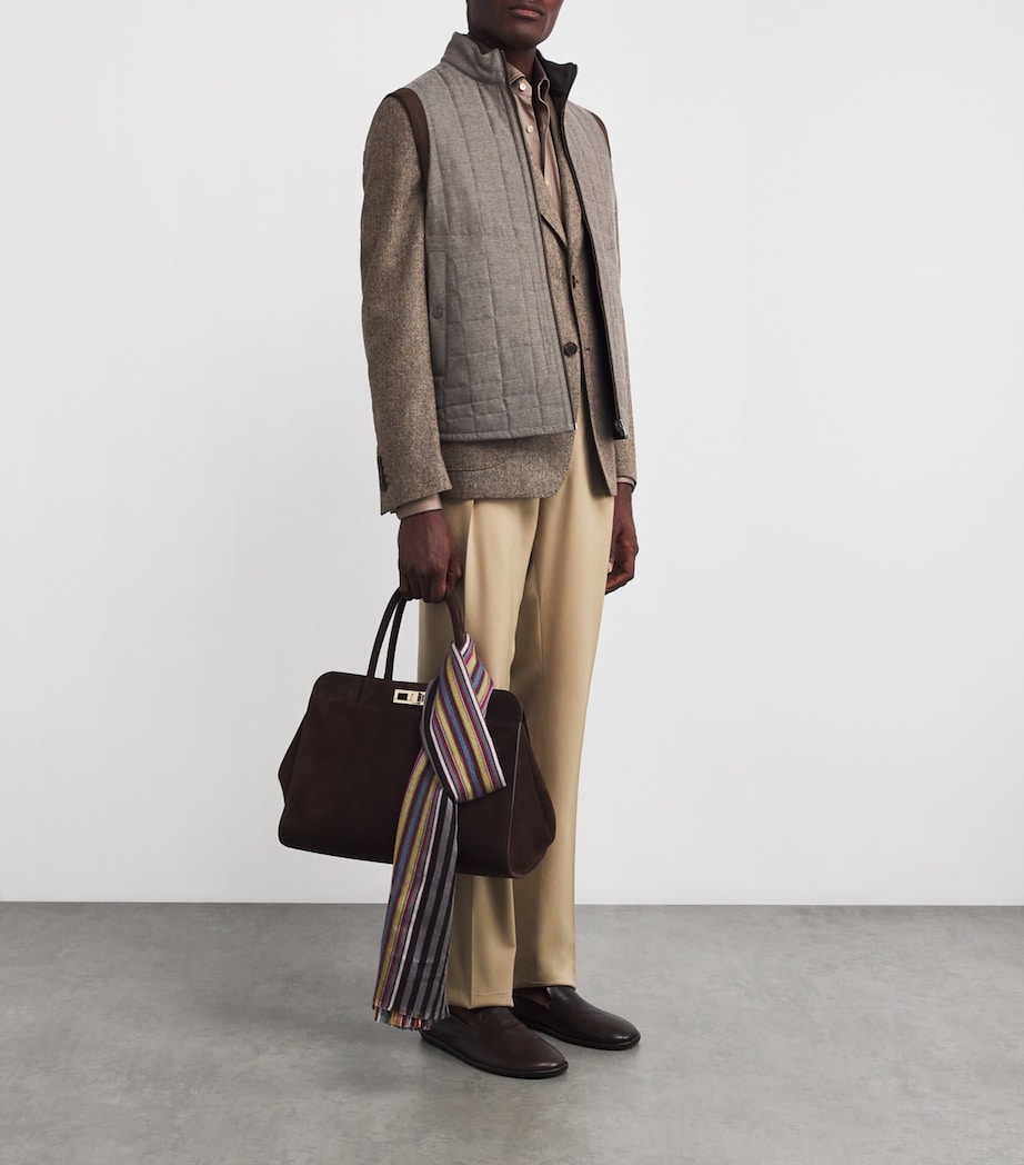 Quilted Reversible Gilet 40 BROWN Image 2