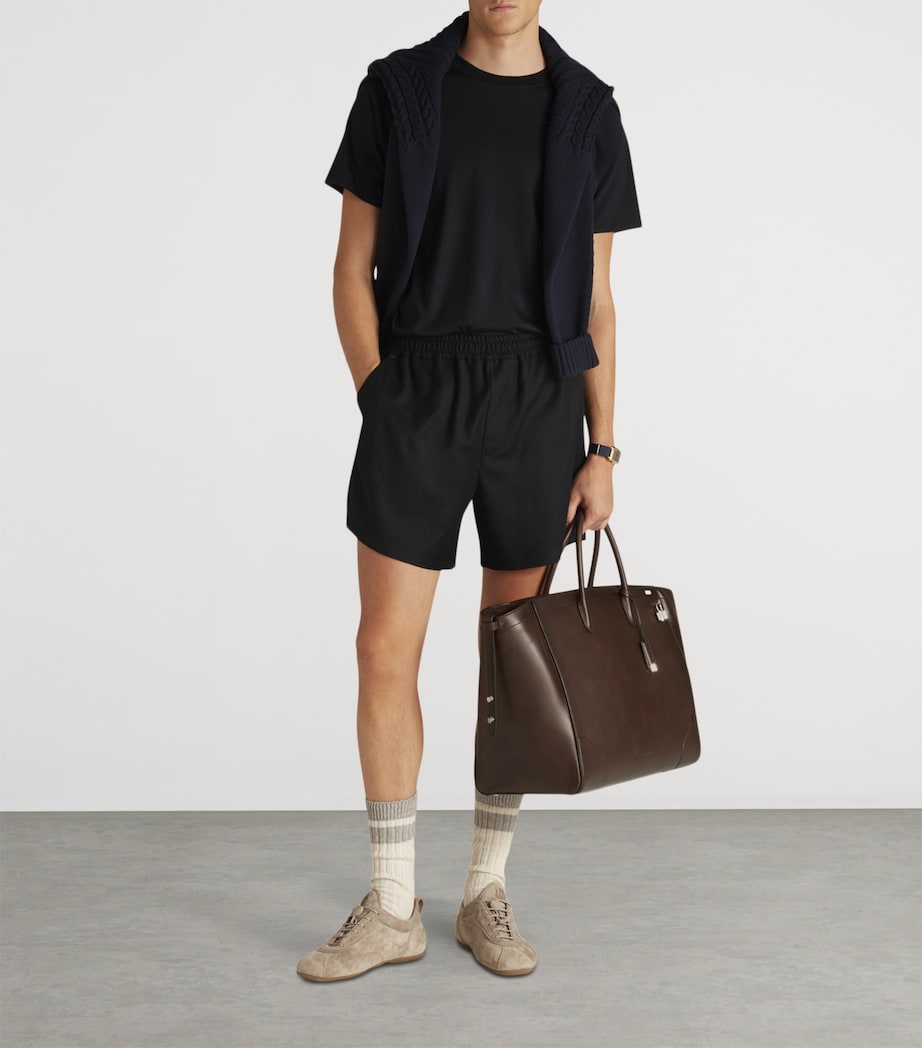 Wool Athluxury Short-Sleeve T-Shirt 416HOUSE NAVY Image 2