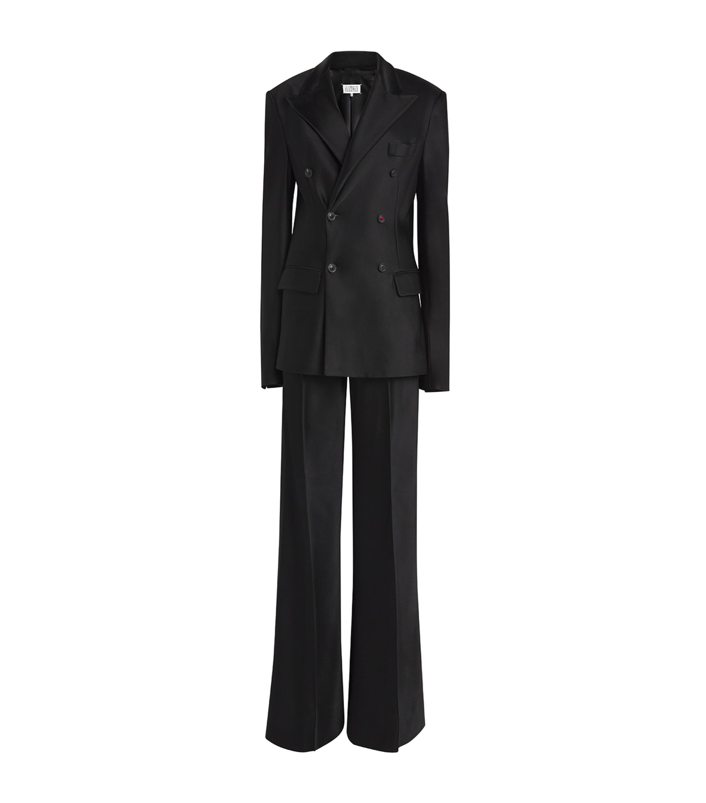 Maison Margiela Womens Satin Blazer and Tailored Trousers Set Image 1