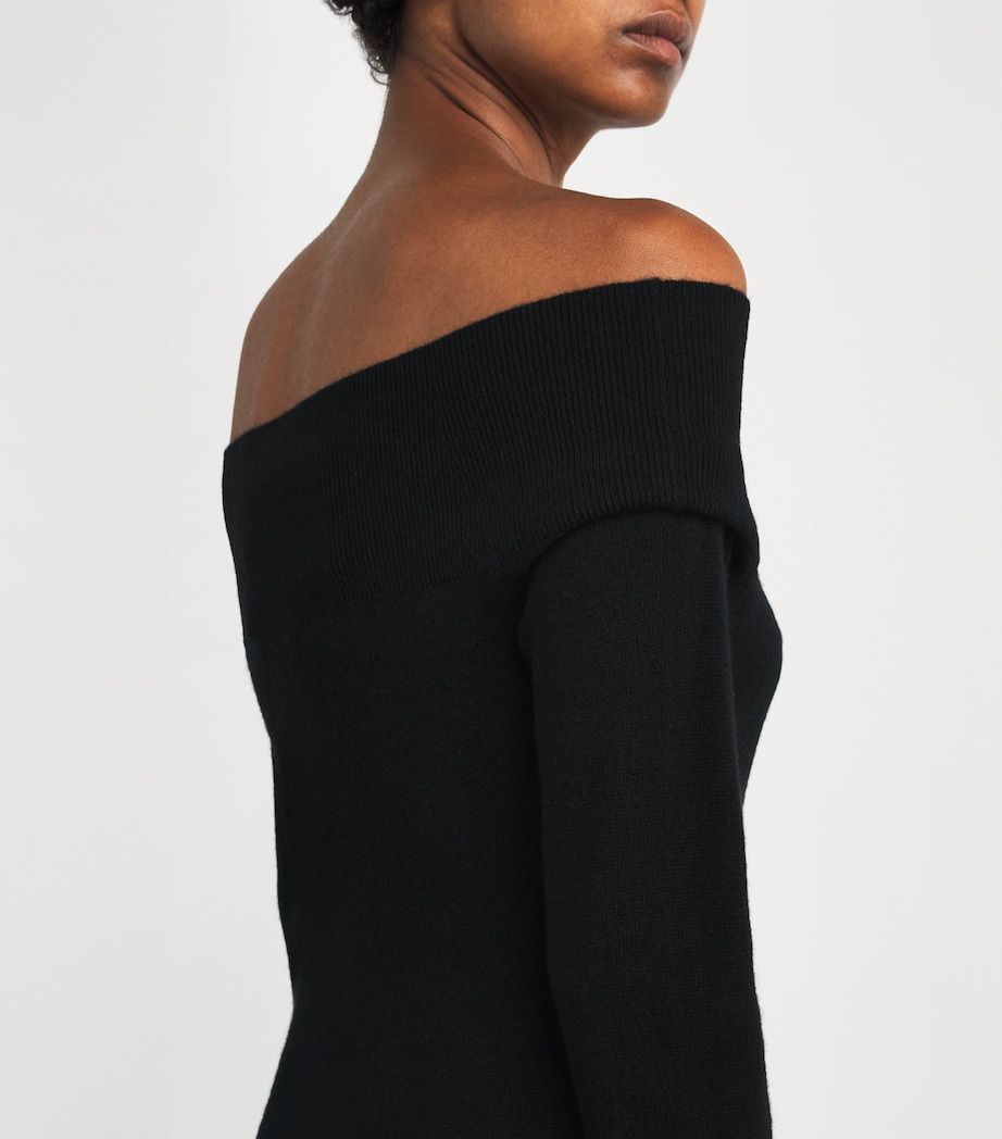 Cashmere-Silk Sweater Maxi Dress BLACK Image 4