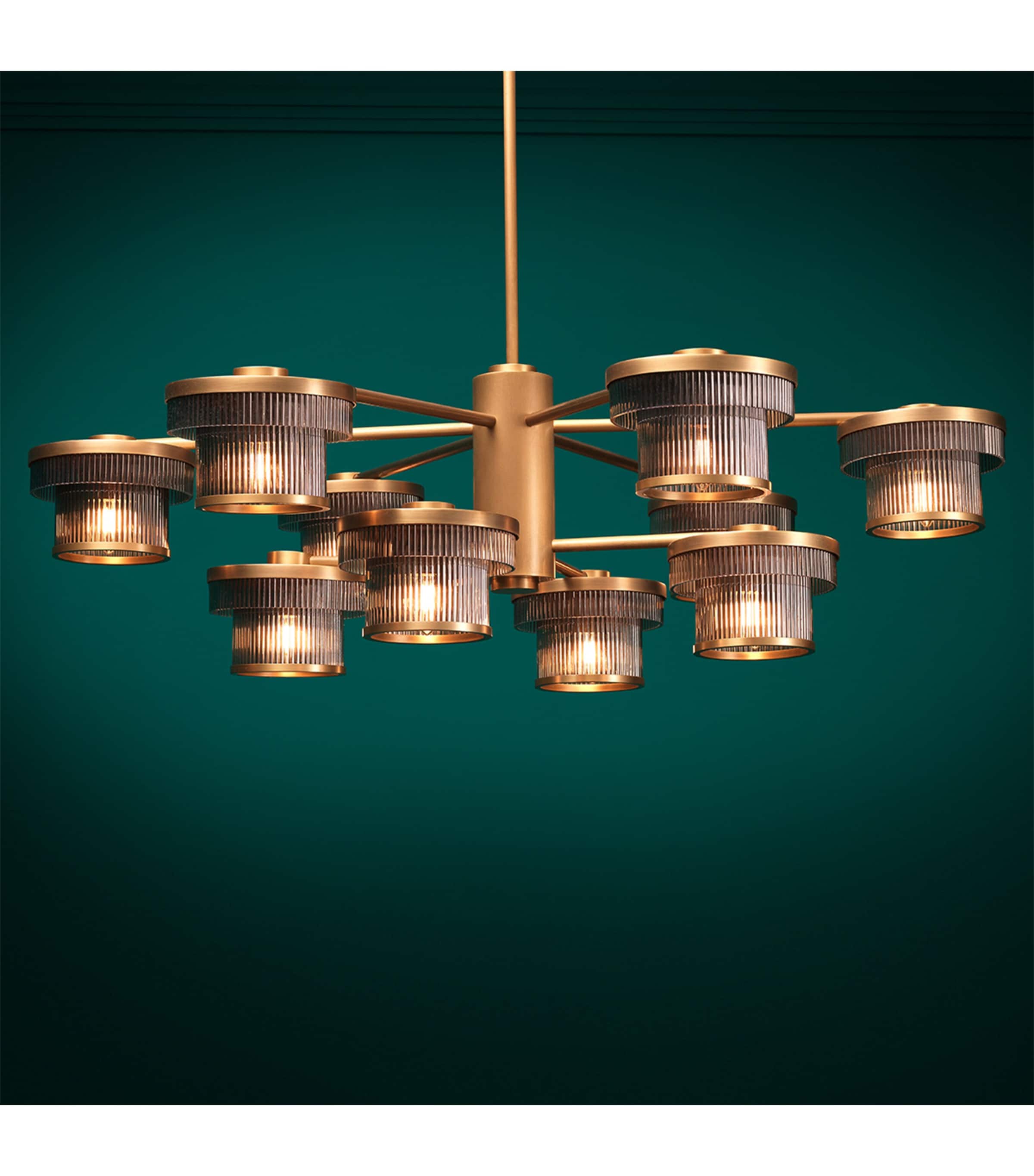 Eichholtz CDJ Andromeda 10-Light Chandelier Brass Image 2