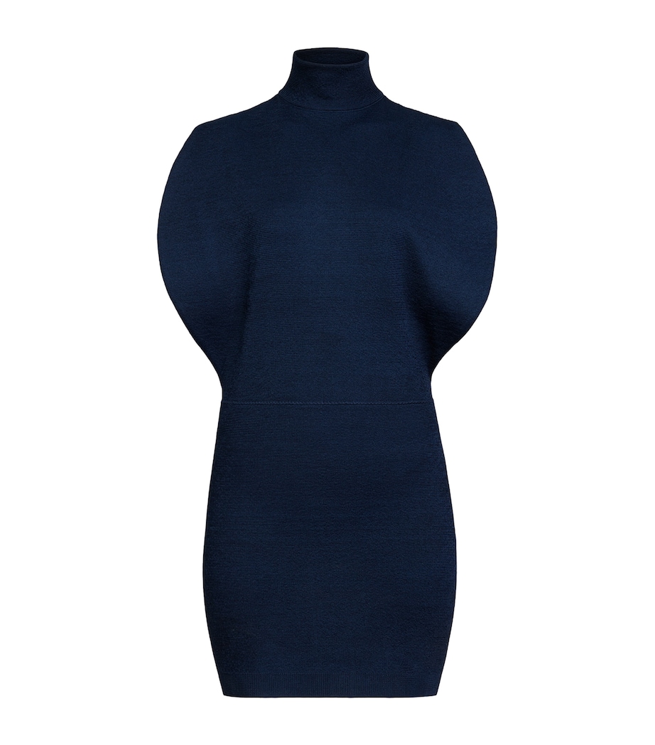 Alaïa Womens Curved Mini Dress Minuit Image 1