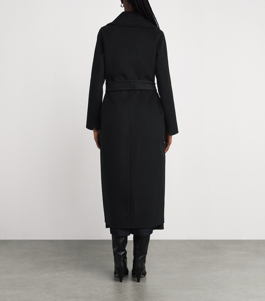 Virgin Wool-Cashmere Wrap Coat BLACK Image 4