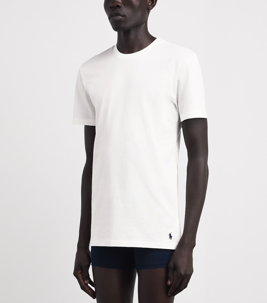 Polo Ralph Lauren Mens Cotton Classic T-Shirts (Set of 3) Paper Wht/navy/off B Image 2