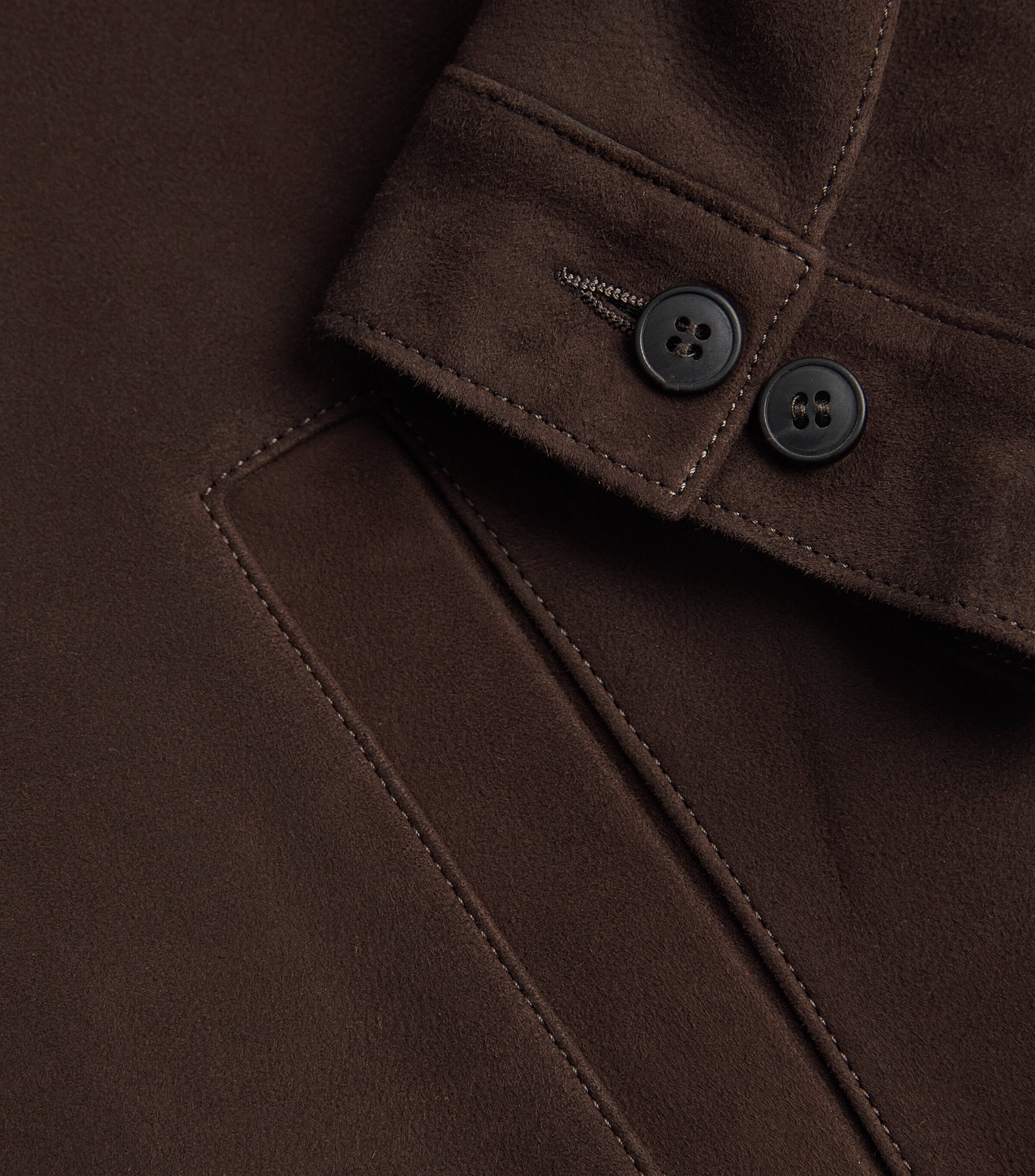 Suede Harrington Jacket COCOA Image 5