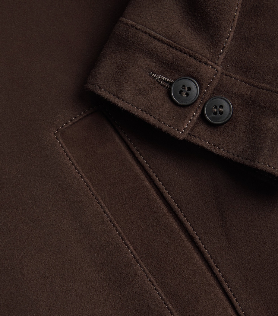 Suede Harrington Jacket COCOA Image 5