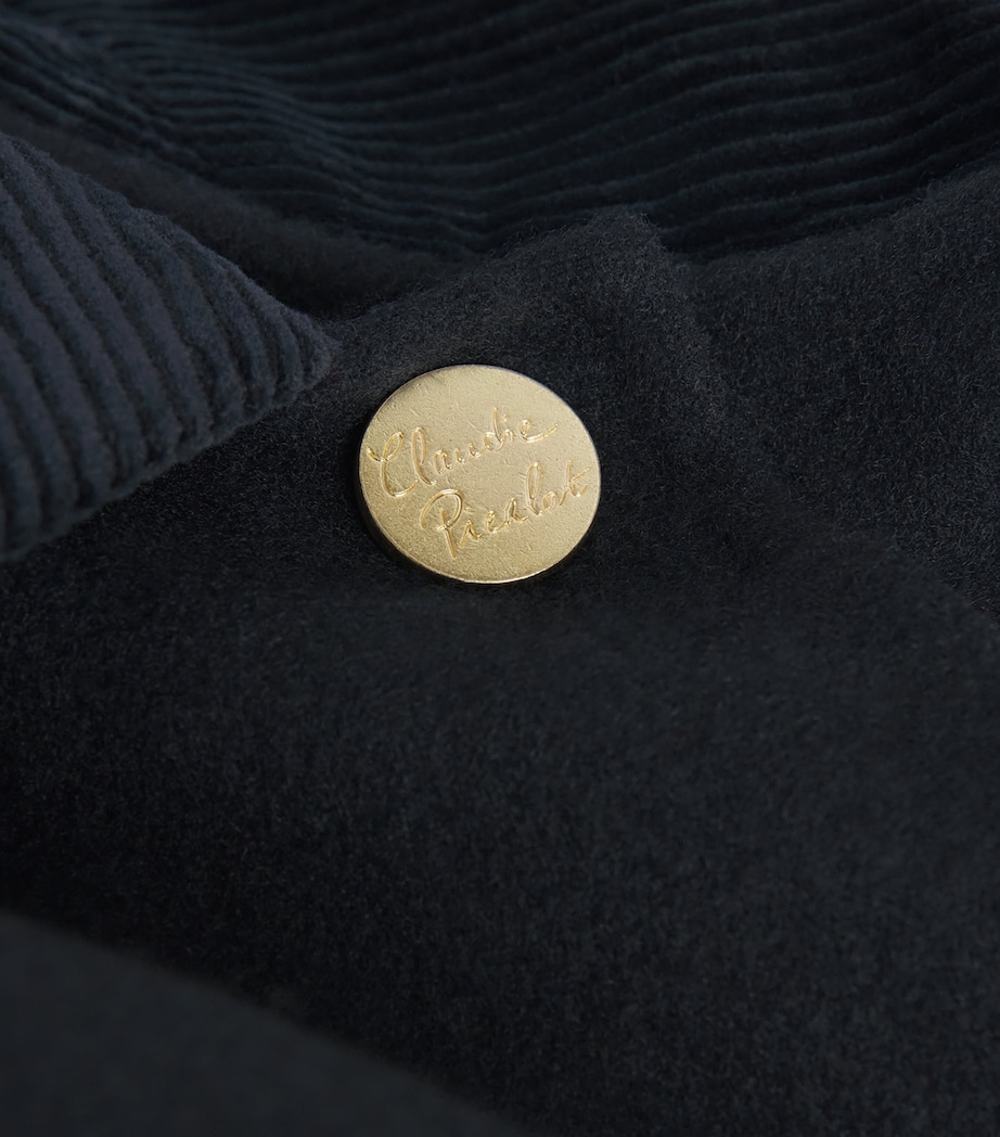 Wool Tailored Coat NAVY Image 5