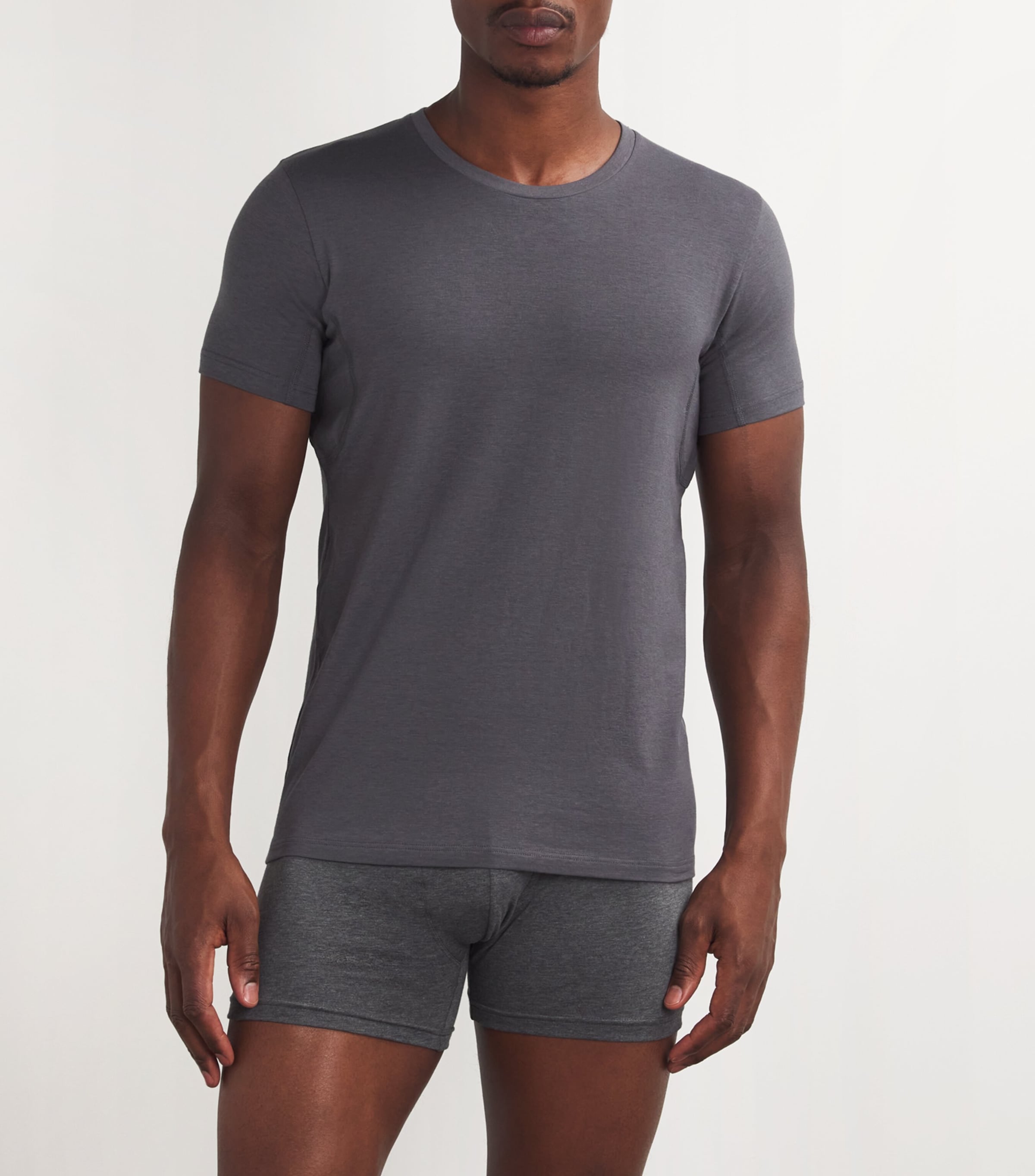 Cotton-Blend Daily Climate Control T-Shirt 3596/CARBON Image 2