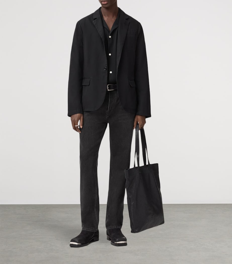 AllSaints Mens Organic Cotton Hanbury Blazer Black Image 3