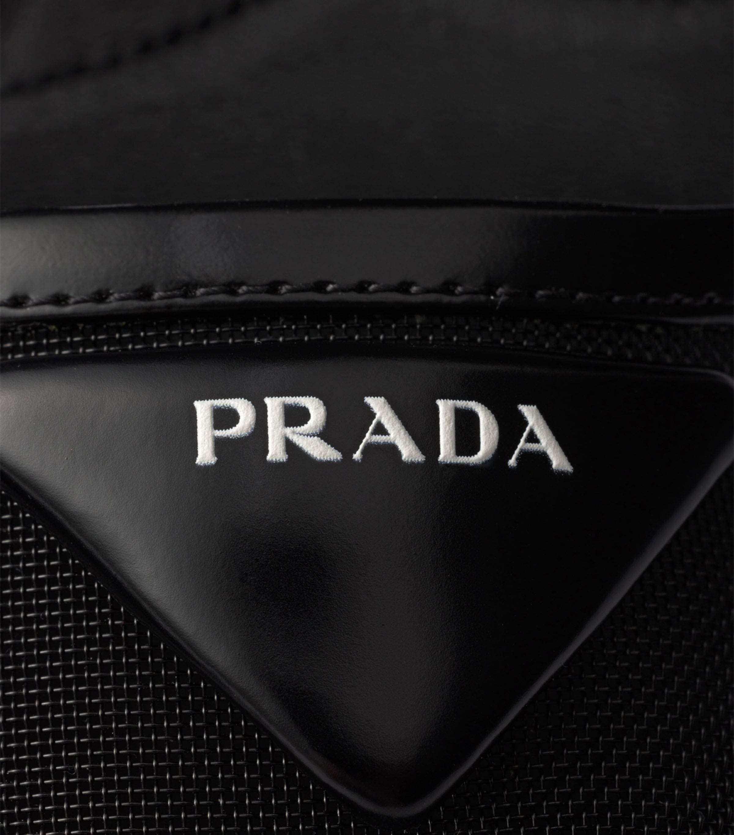 Prada Mesh Triangle Slingback Pumps 75 Black Image 6