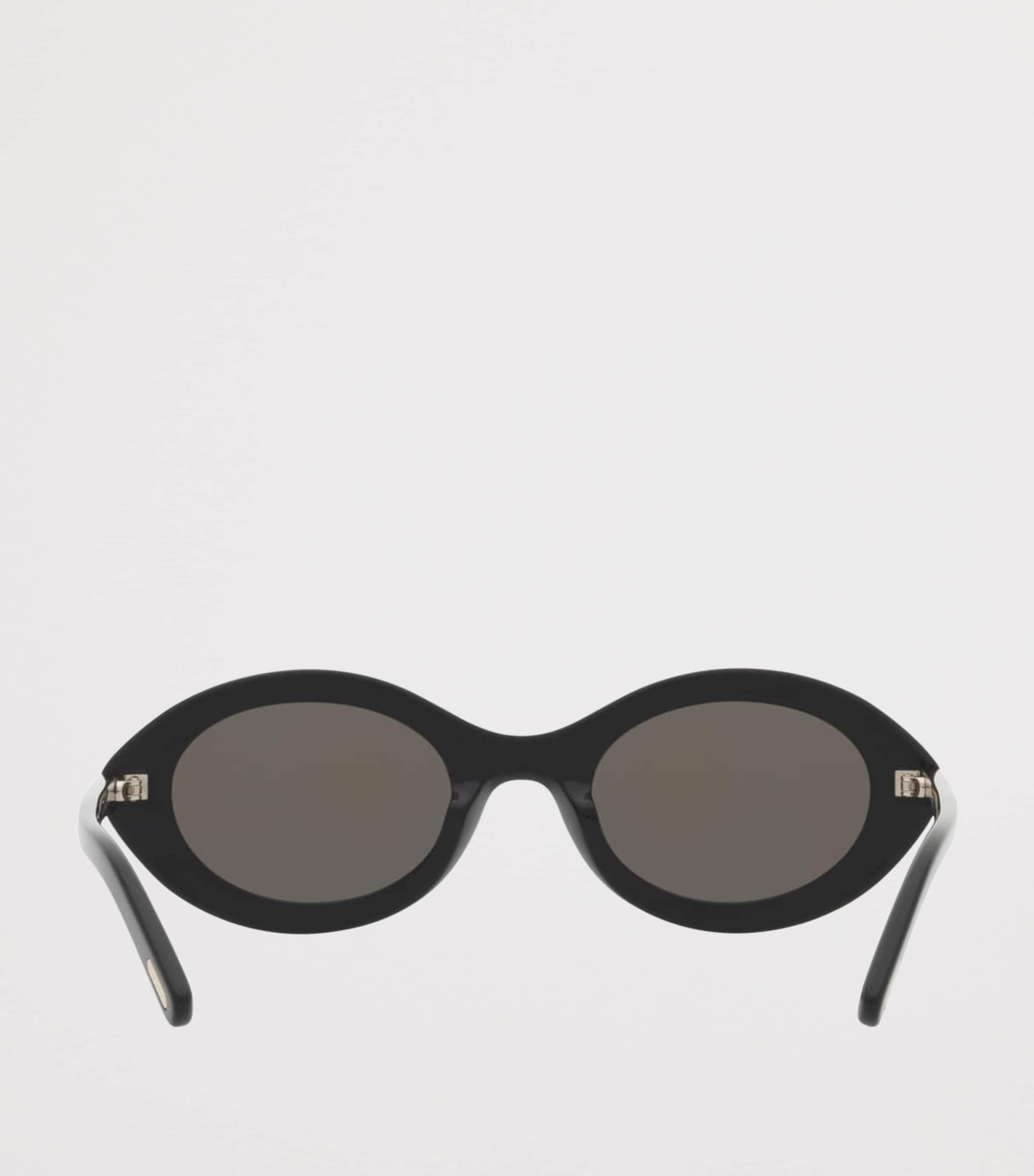 TOM FORD FT1186 Oval Sunglasses Black Image 4