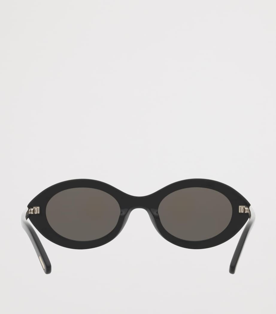 TOM FORD FT1186 Oval Sunglasses Black Image 4