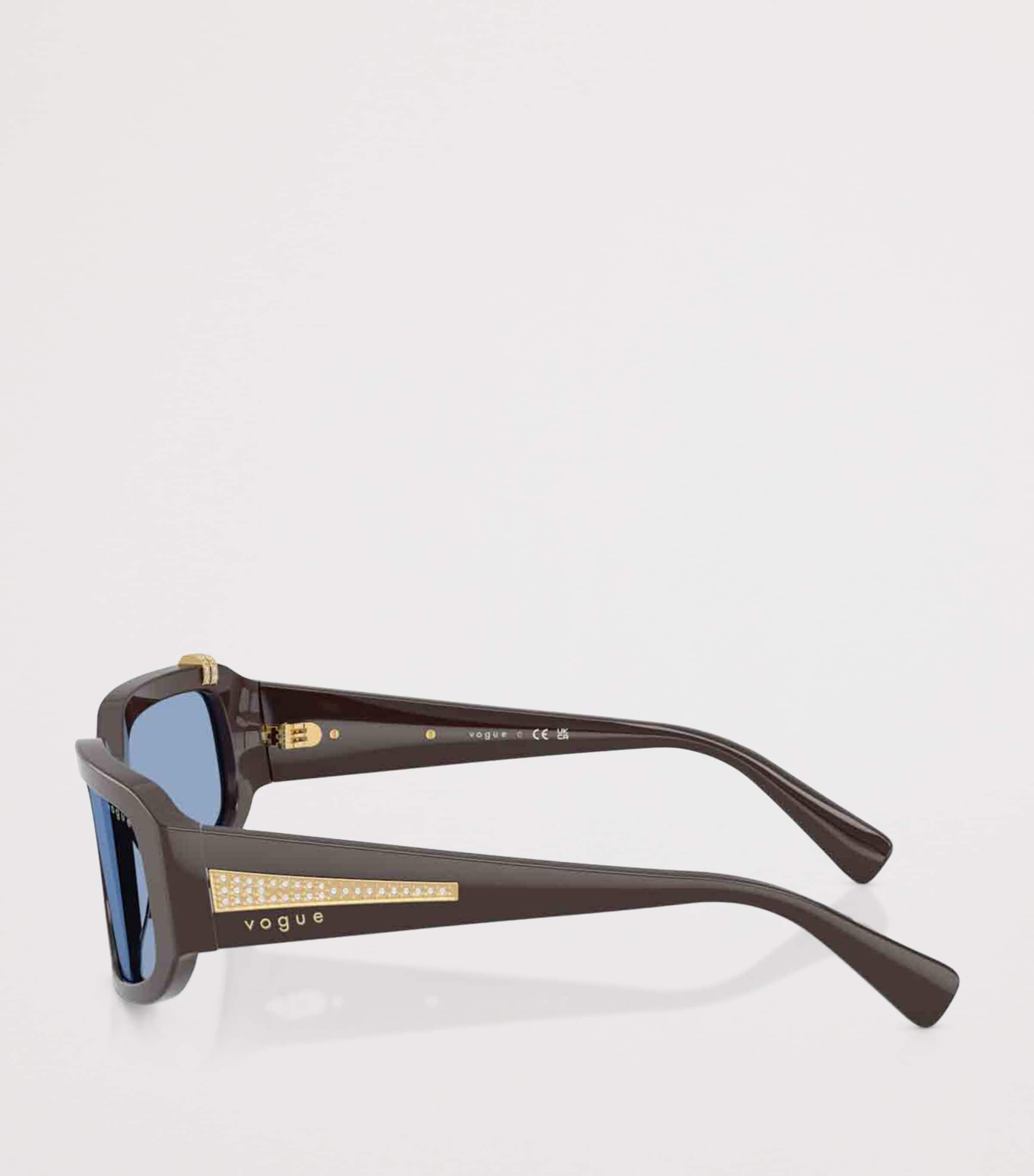Vogue Rhinestone Irregular Sunglasses Image 3
